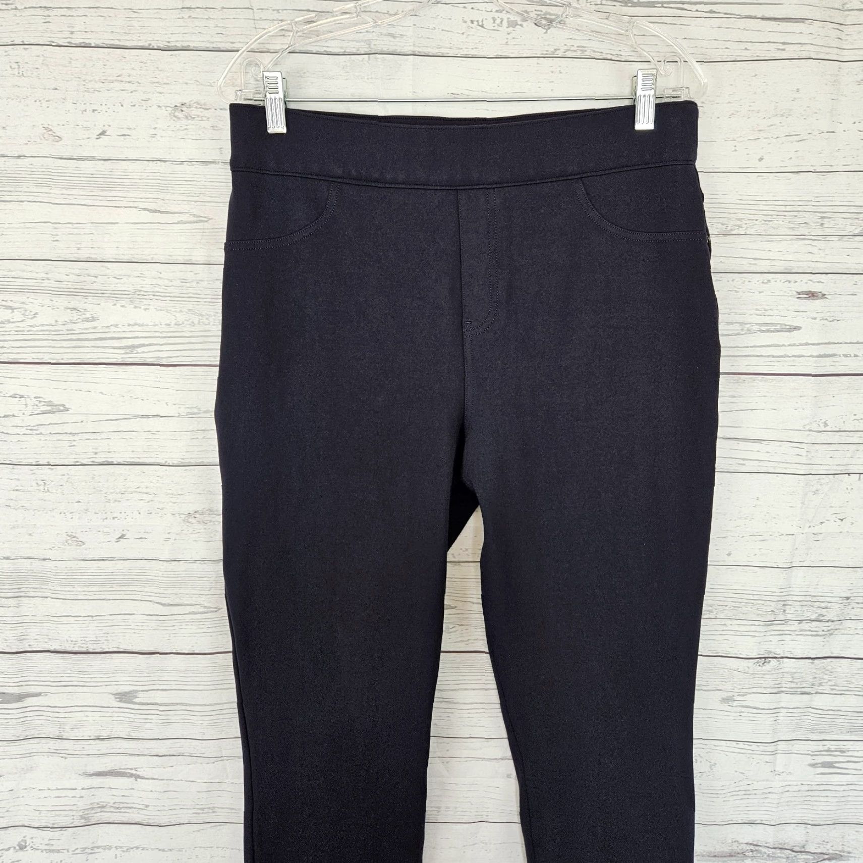 Spanx Spanx Womens Cropped Pants XL Blue Pull On High Rise Knit Ponte Cropped Pant Womens Size 40" / US 18 - 2 Thumbnail