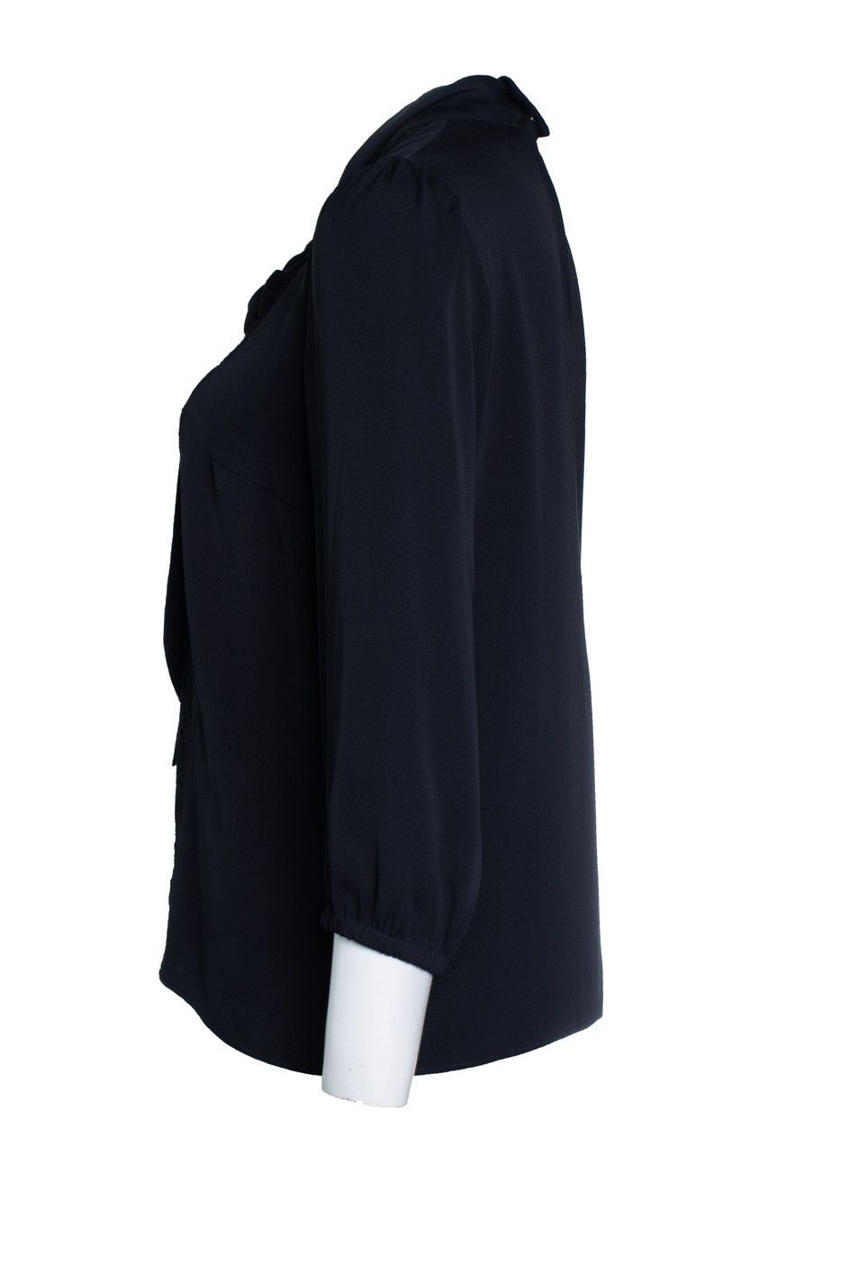 Dolce & Gabbana Dolce & Gabbana, black blouse with bow and lace Size S / US 4 / IT 40 - 2 Thumbnail
