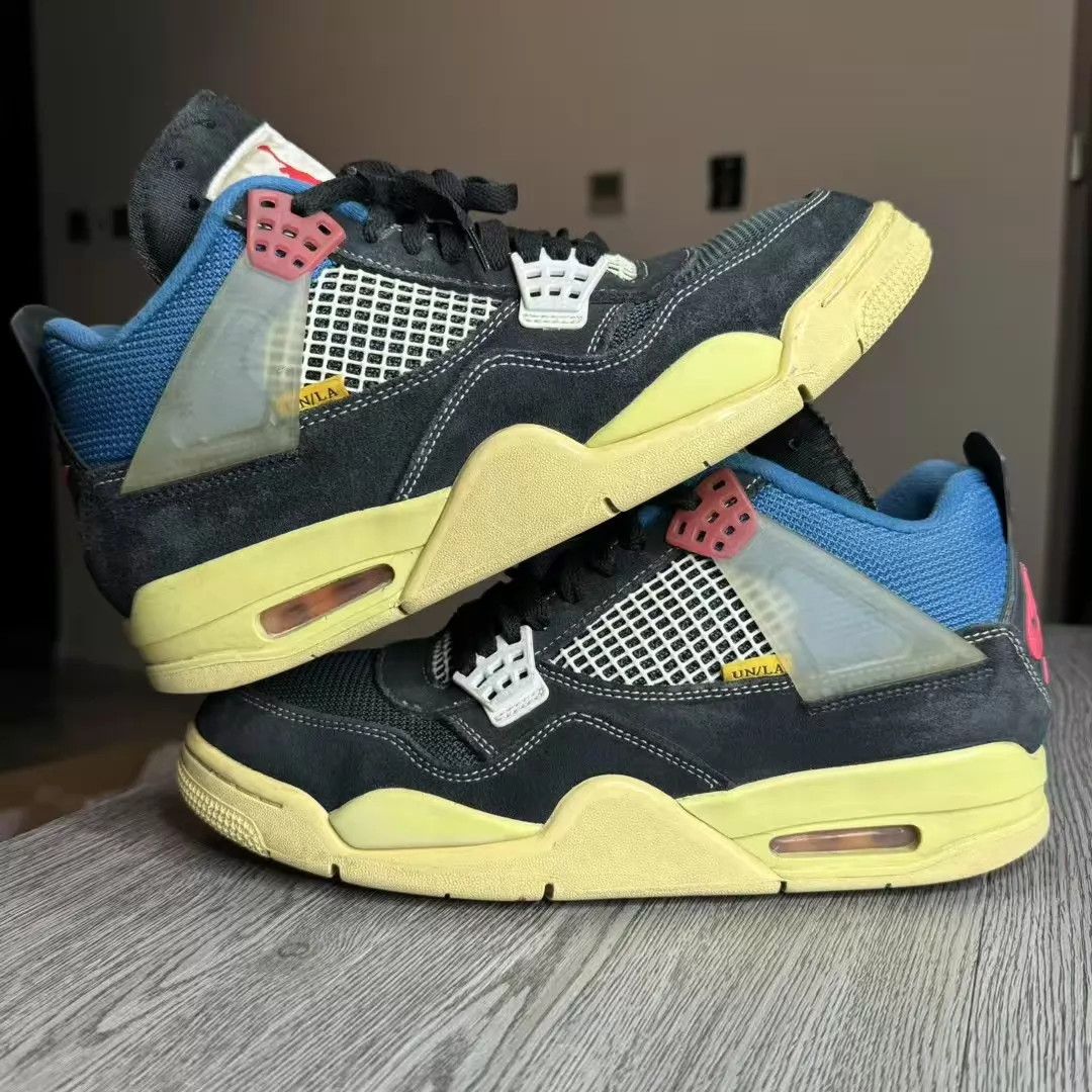 Nike Jordan Air Jordan 4 UNION Black Blue Size 42 Size US 9 / EU 42 - 2 Thumbnail