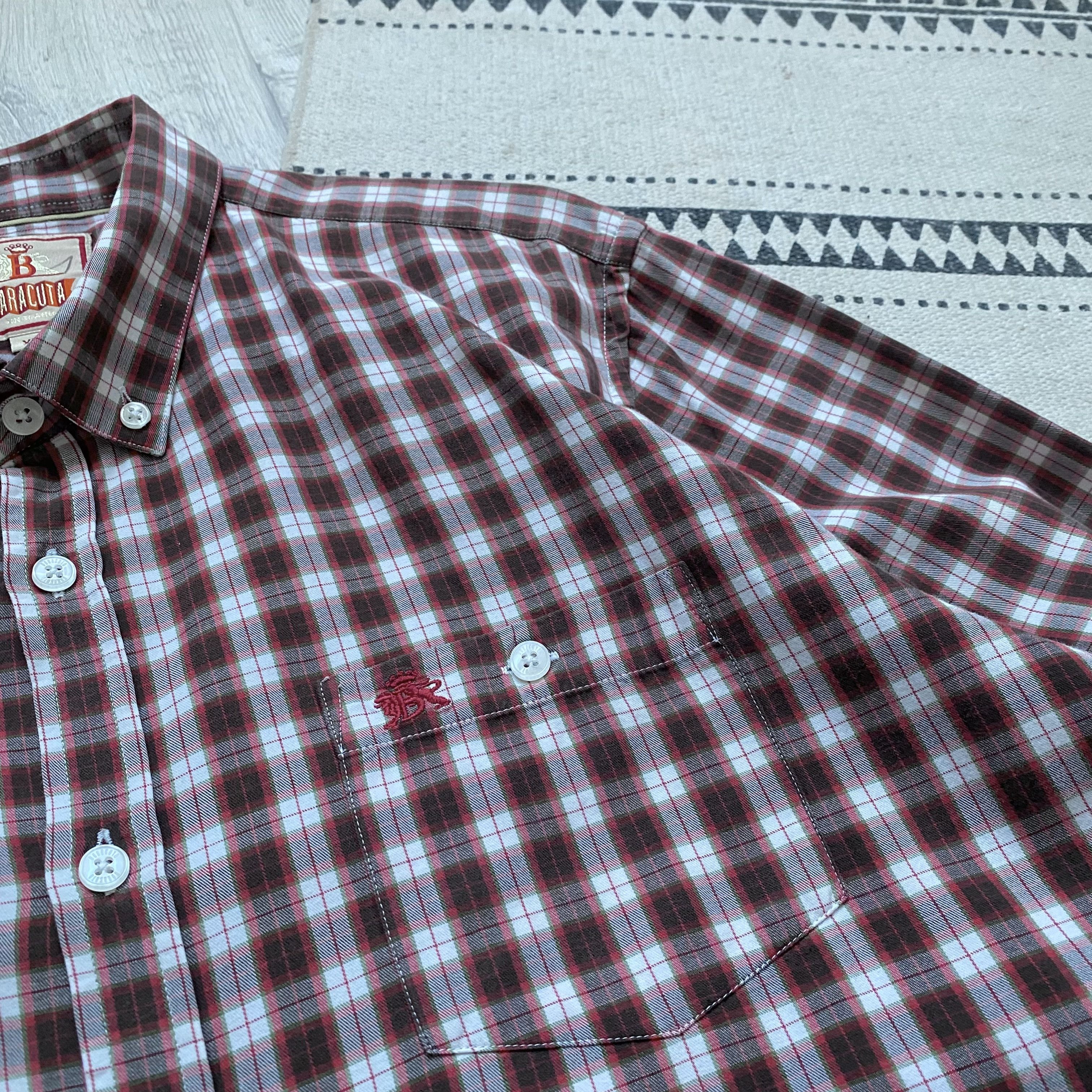 Baracuta 👔 Vintage luxury Batacuta Shirt checked Size US XL / EU 56 / 4 - 4 Thumbnail