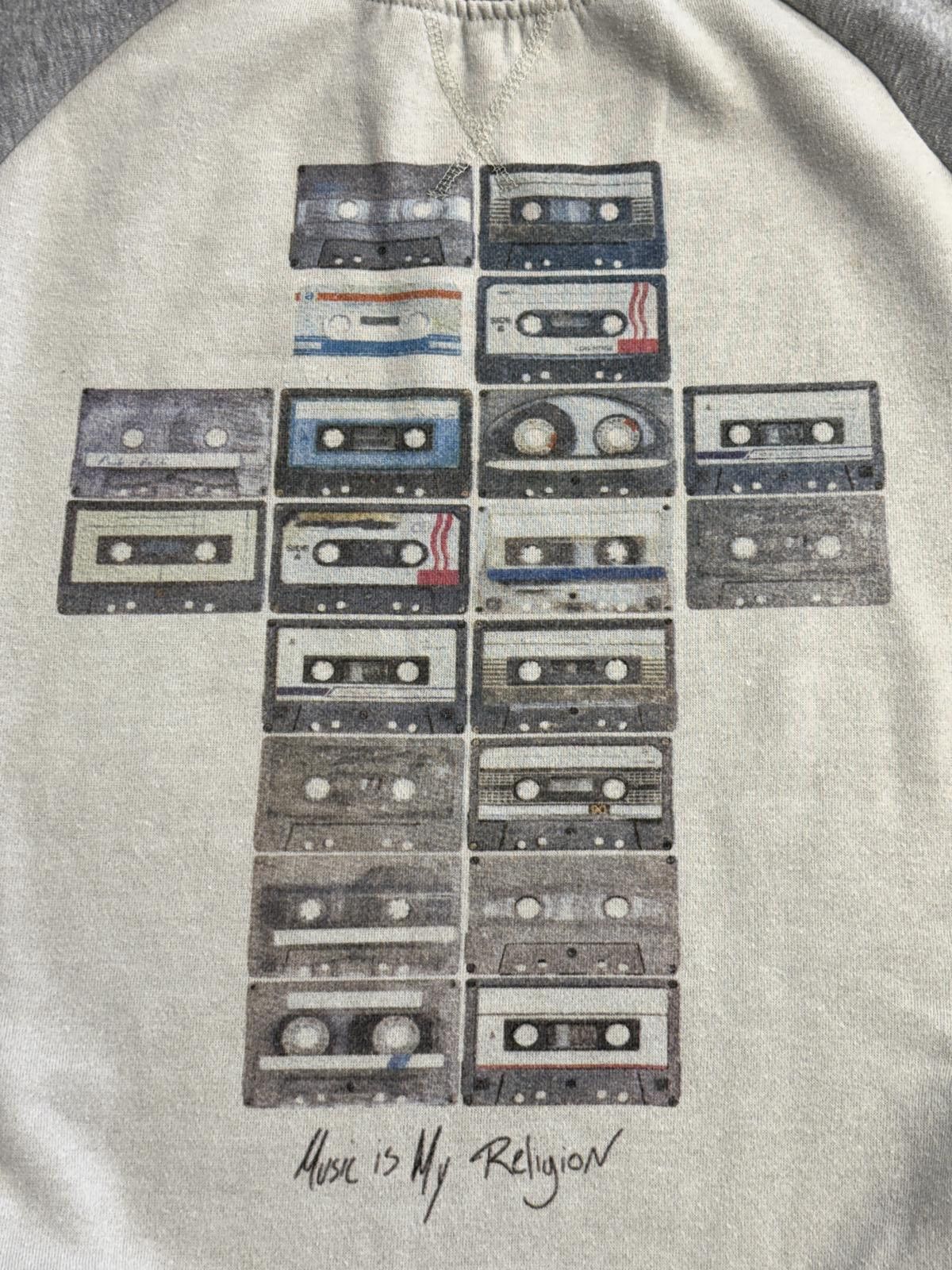 Cotton On Music is My Religion Crewneck Cassette Tape Cross Cotton On Size US M / EU 48-50 / 2 - 3 Thumbnail