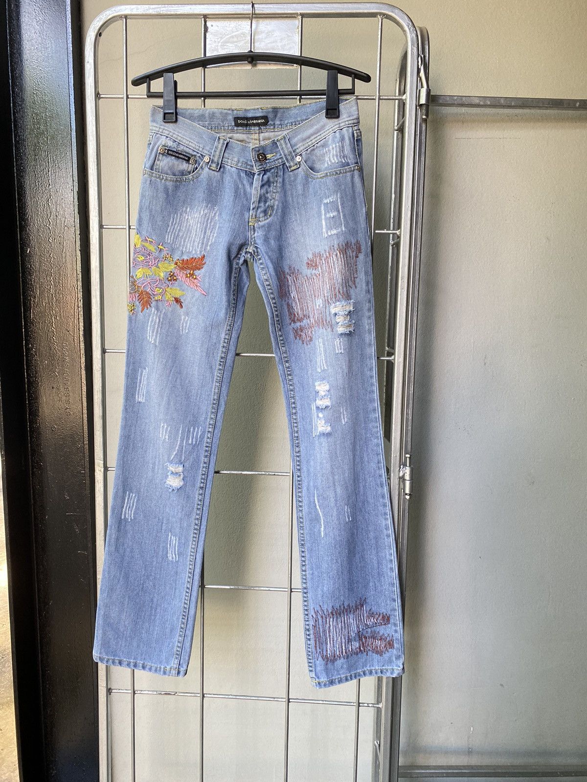 Dolce & Gabbana Dolce & Gabbana Y2K embroidery denim jeans Size 29" - 1 Thumbnail
