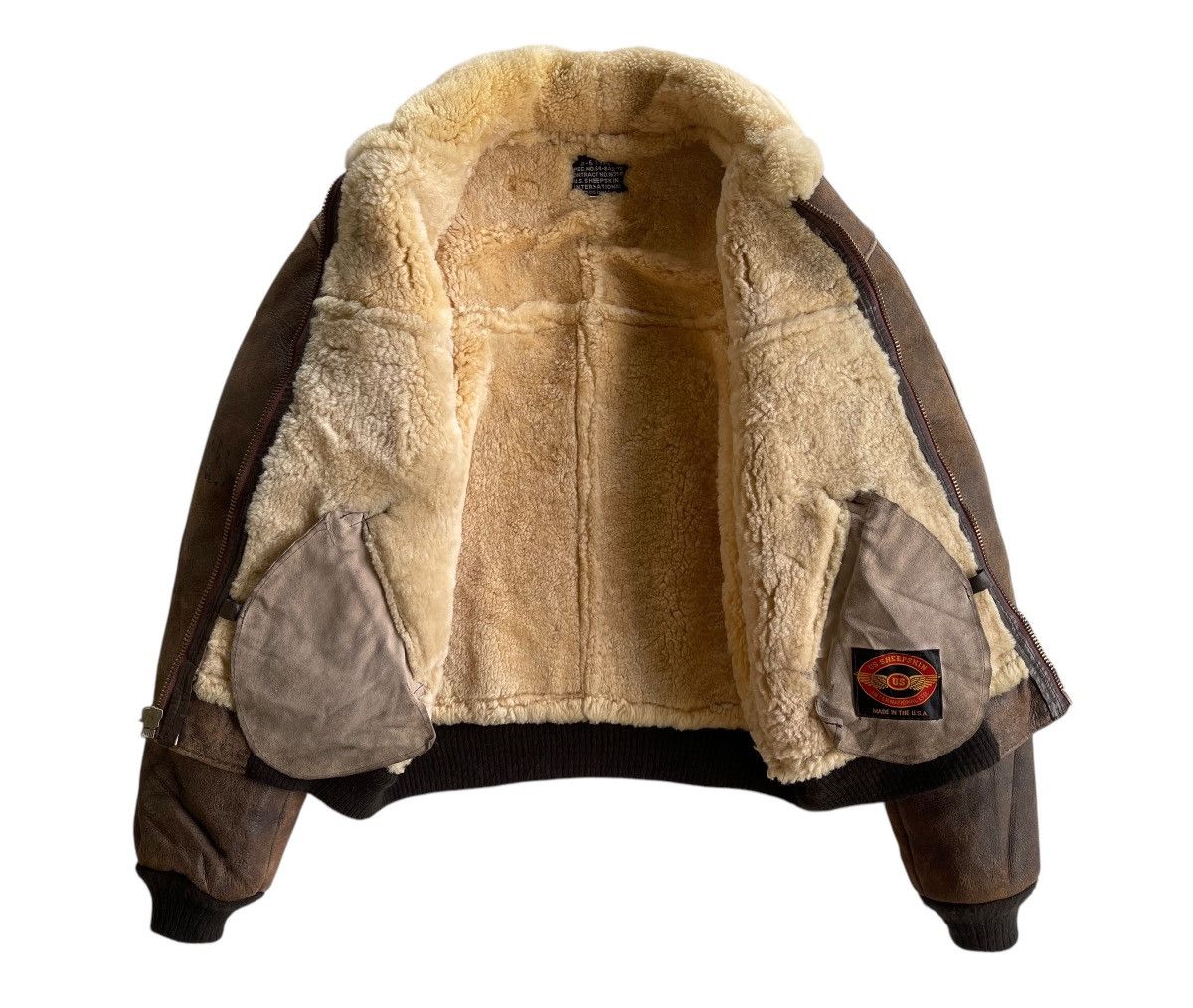 Vintage Vintage B-6 U.S Sheepskin International Flight USA Jacket Size US L / EU 52-54 / 3 - 4 Thumbnail