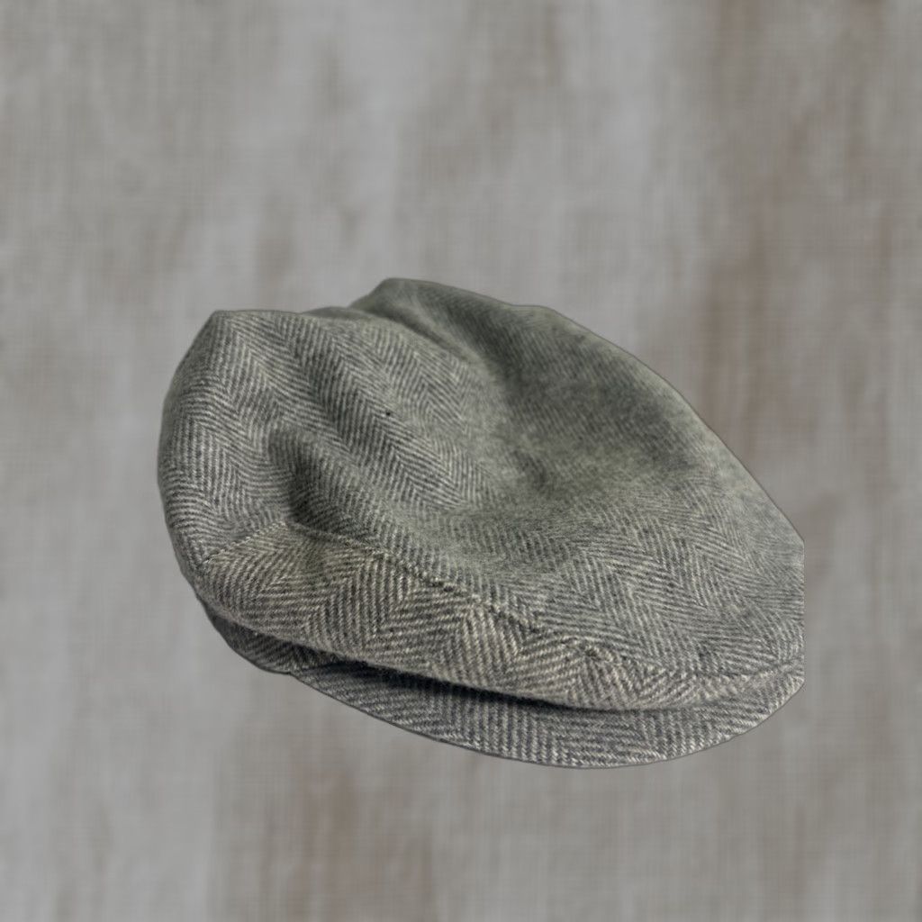Vintage VINTAGE White Hall Newsboy Cap Wool Herringbone Gray USA Size M Men Cap Size ONE SIZE - 1 Thumbnail