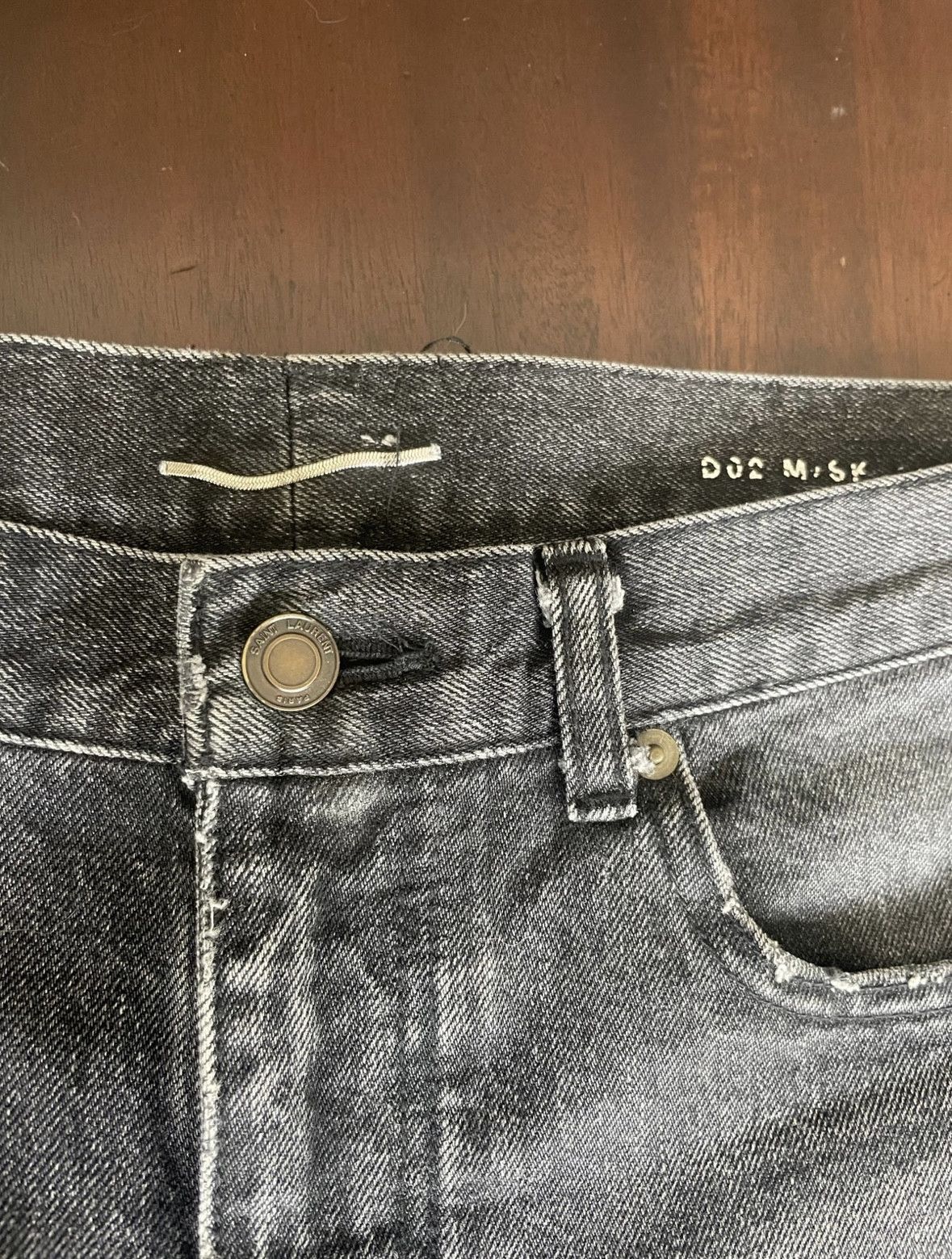 Saint Laurent Paris Embroidered Jeans Size US 31 - 4 Thumbnail