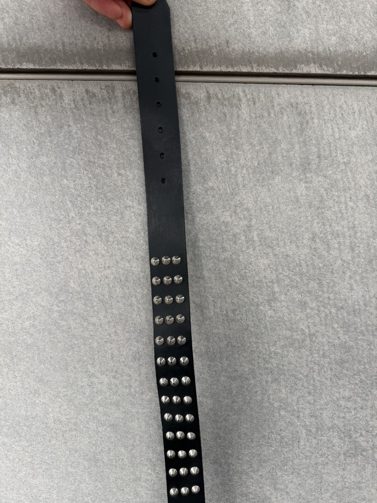 Vintage Avant-garde Spikes Leather Belt Size ONE SIZE - 6 Thumbnail
