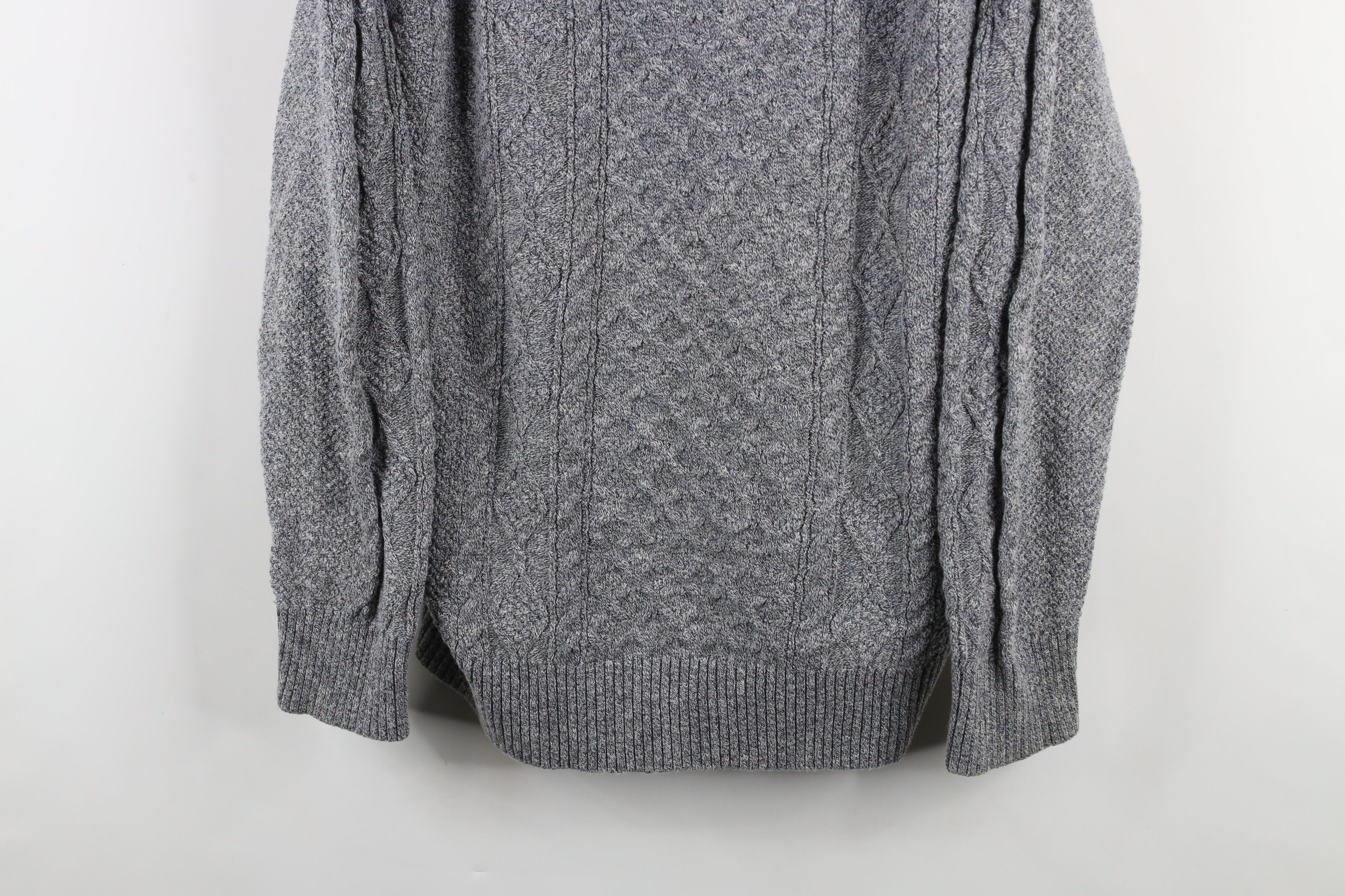 Banana Republic × Vintage Banana Republic Chunky Cable Knit Fisherman Sweater Gray Size US XL / EU 56 / 4 - 3 Thumbnail