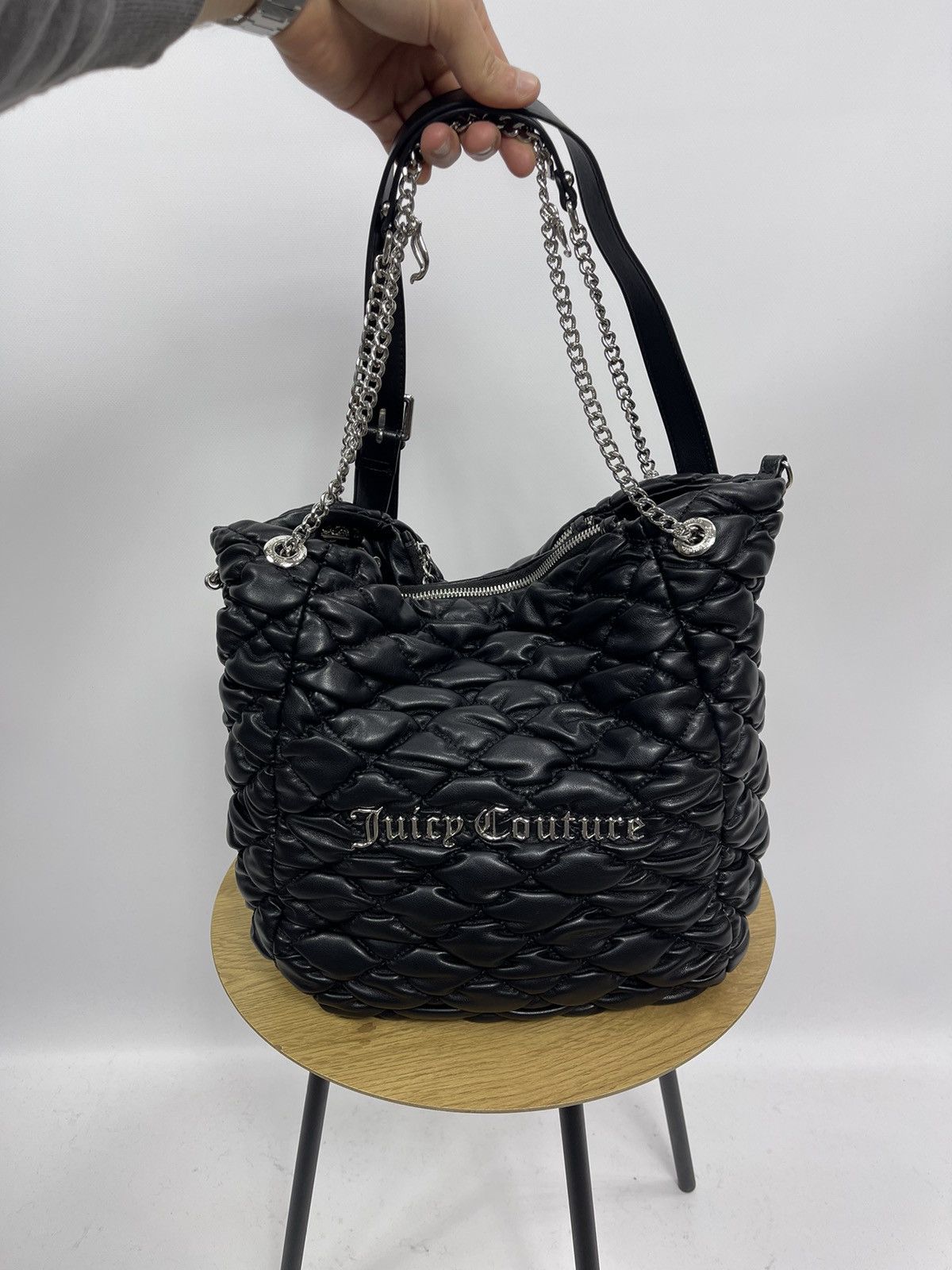 Juicy Couture Juicy Couture Isabelle Large Handbag Reversible 2 In 1 Black Size ONE SIZE - 1 Thumbnail