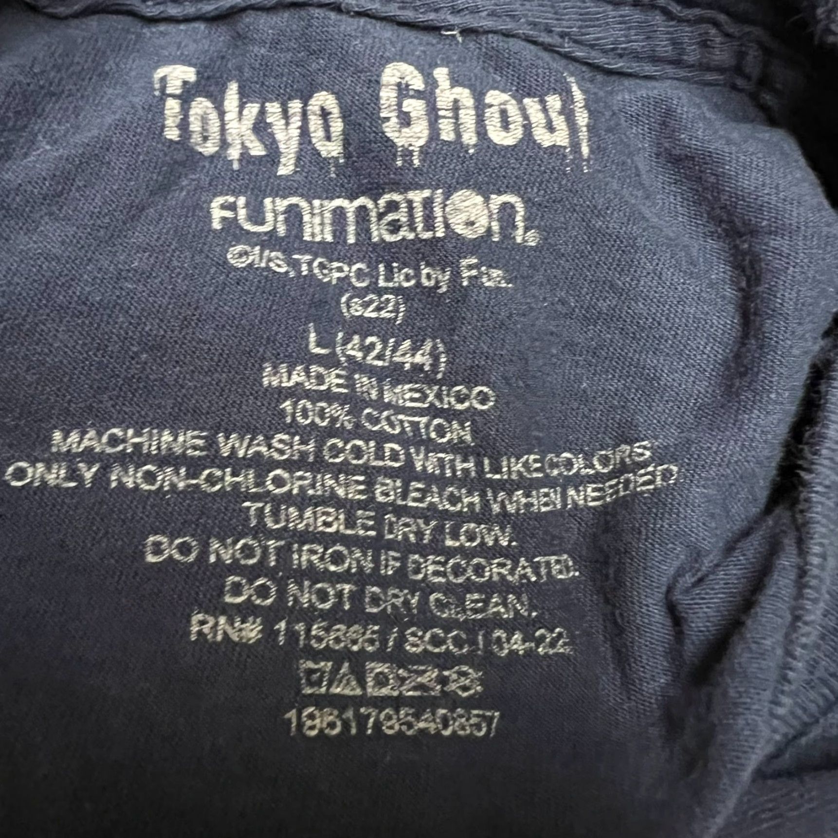 Vintage Tokyo Ghoul Shirt Mens Size L Blue Graphic Size US L / EU 52-54 / 3 - 6 Thumbnail