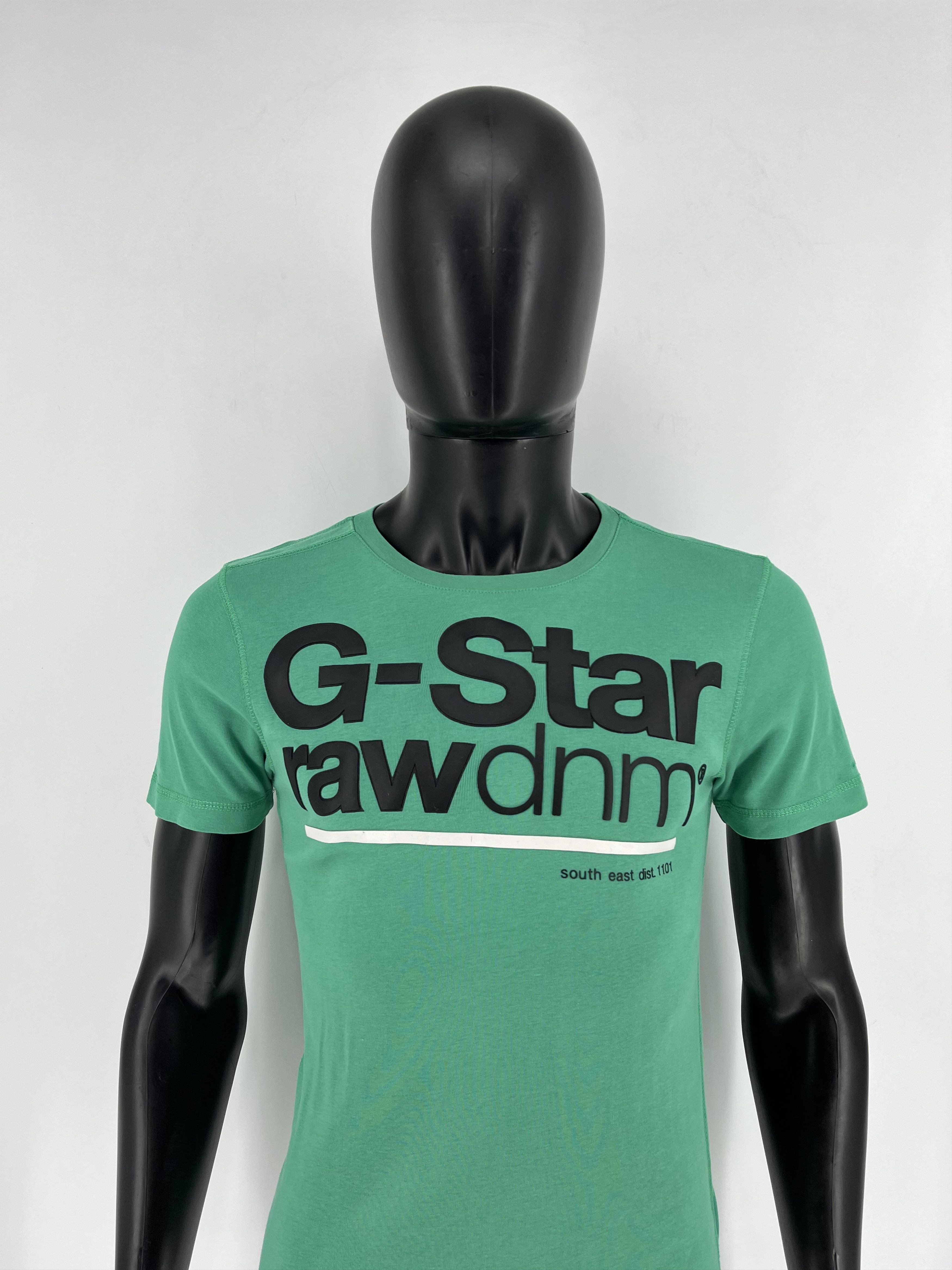 G-Star Vintage G-Star Raw T-Shirt Green Big Centre Logo Size m Size US M / EU 48-50 / 2 - 1 Thumbnail