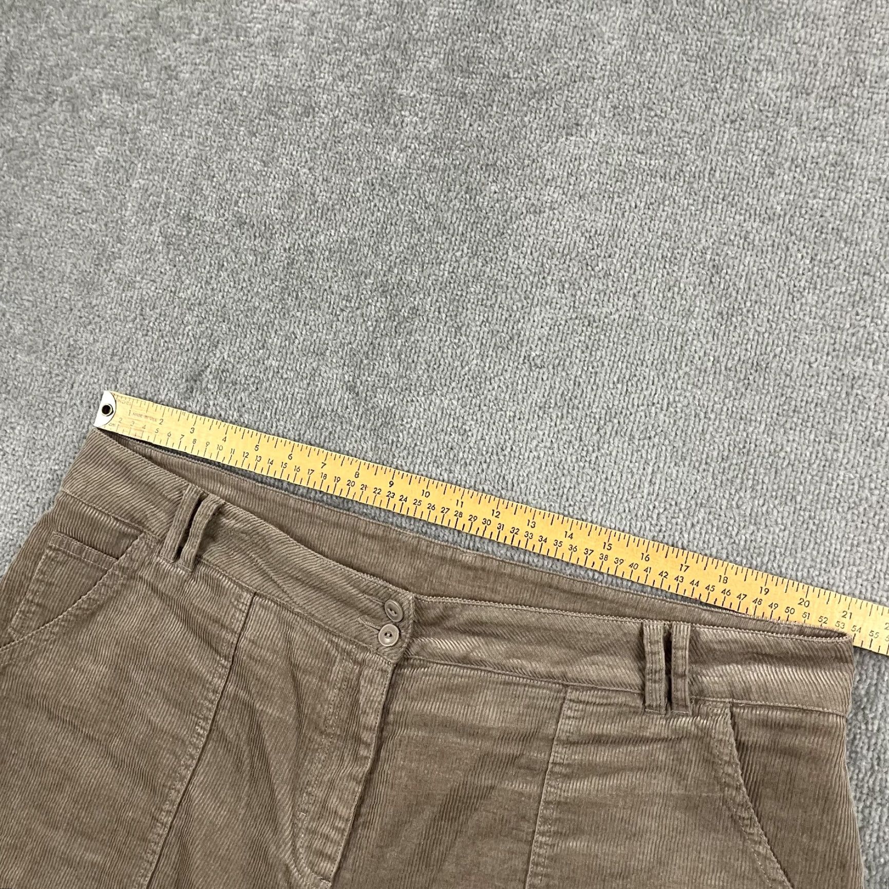 Vintage VINTAGE Poetry Pants Women's Brown Corduroy Hemp Organic Cotton Wide-Leg Ankle 16 W42 L30 Ladies Size 38" / US 16 / IT 52 - 4 Thumbnail