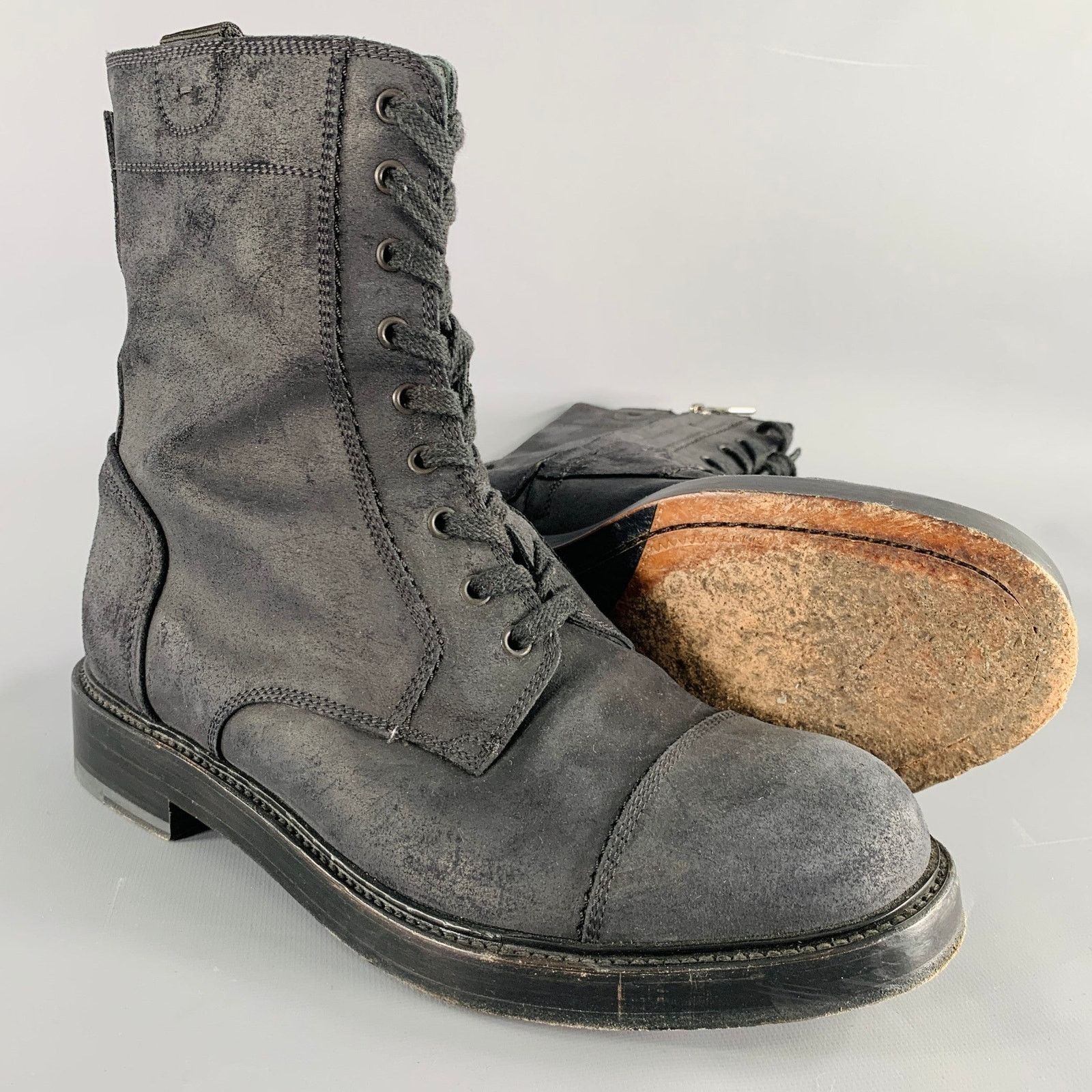 Paul Andrew PAUL ANDREW Size 10 Black Nubuck Leather Side Zipper Boots Size US 10 / EU 43 - 5 Thumbnail