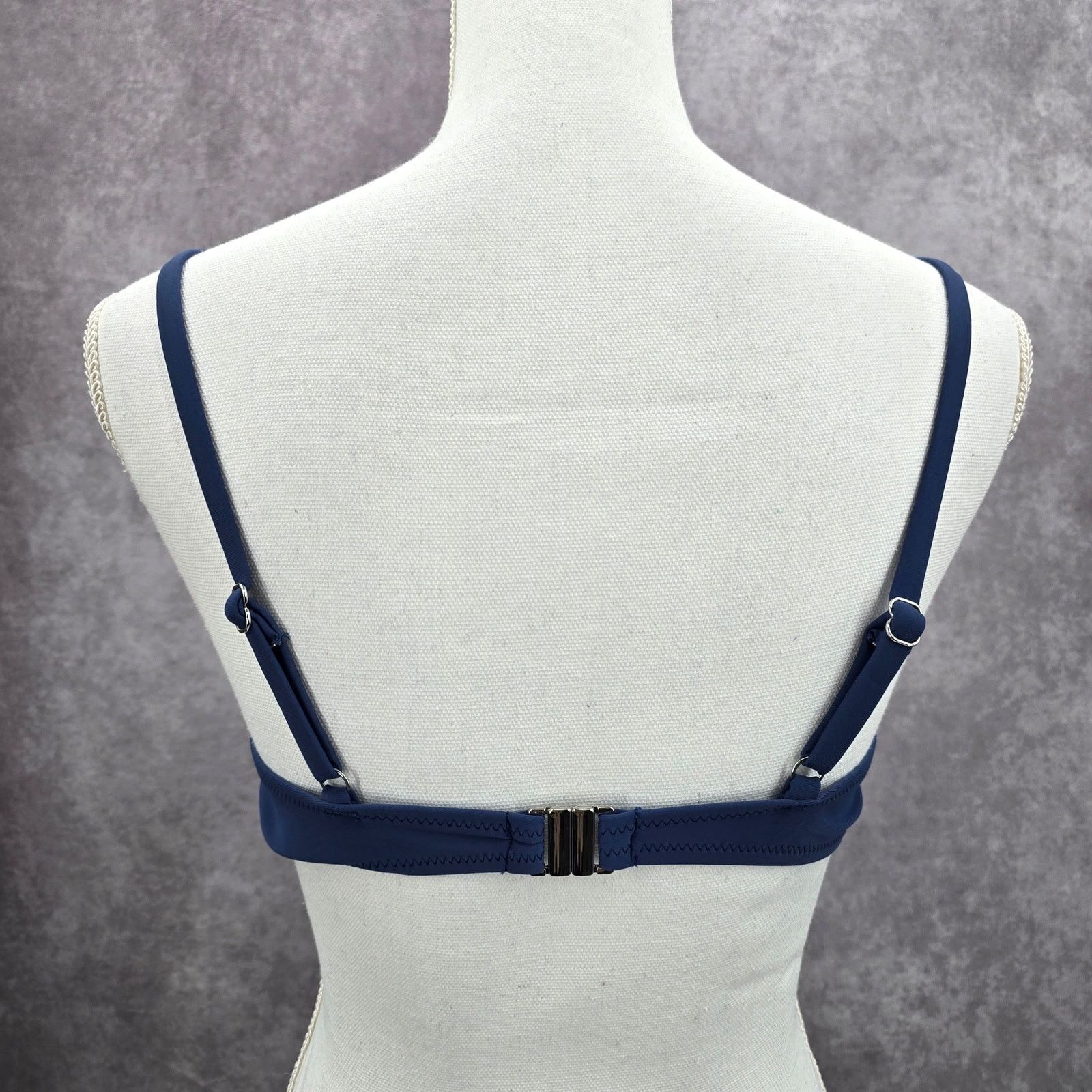 Other Blue Padded Adjustable String Bikini Top Swimwear Medium Size ONE SIZE - 3 Thumbnail