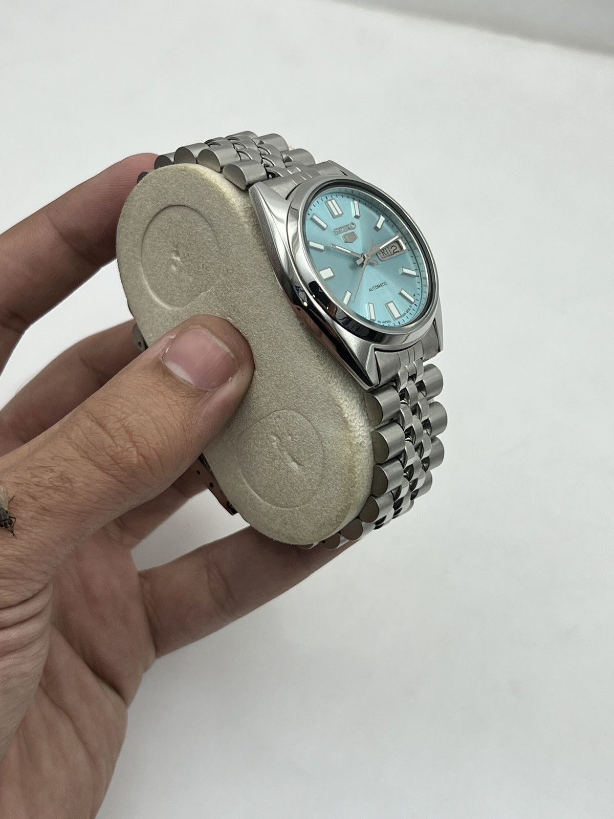 Seiko SEIKO 5 SNX447 ICE-BLUE SUNBRUST DIAL AUTOMATIC 17 JEWELS Size 36 - 11 Thumbnail