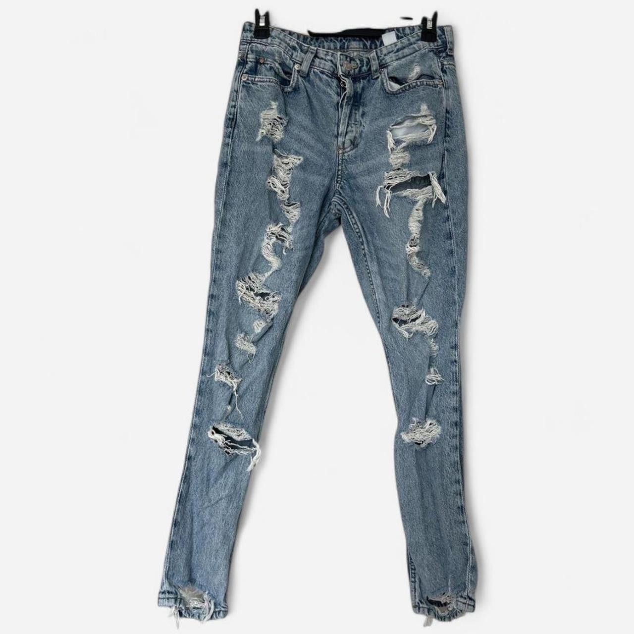 Forever 21 H&M Light Wash Ripped Jeans Low Rise Size 29" - 1 Thumbnail