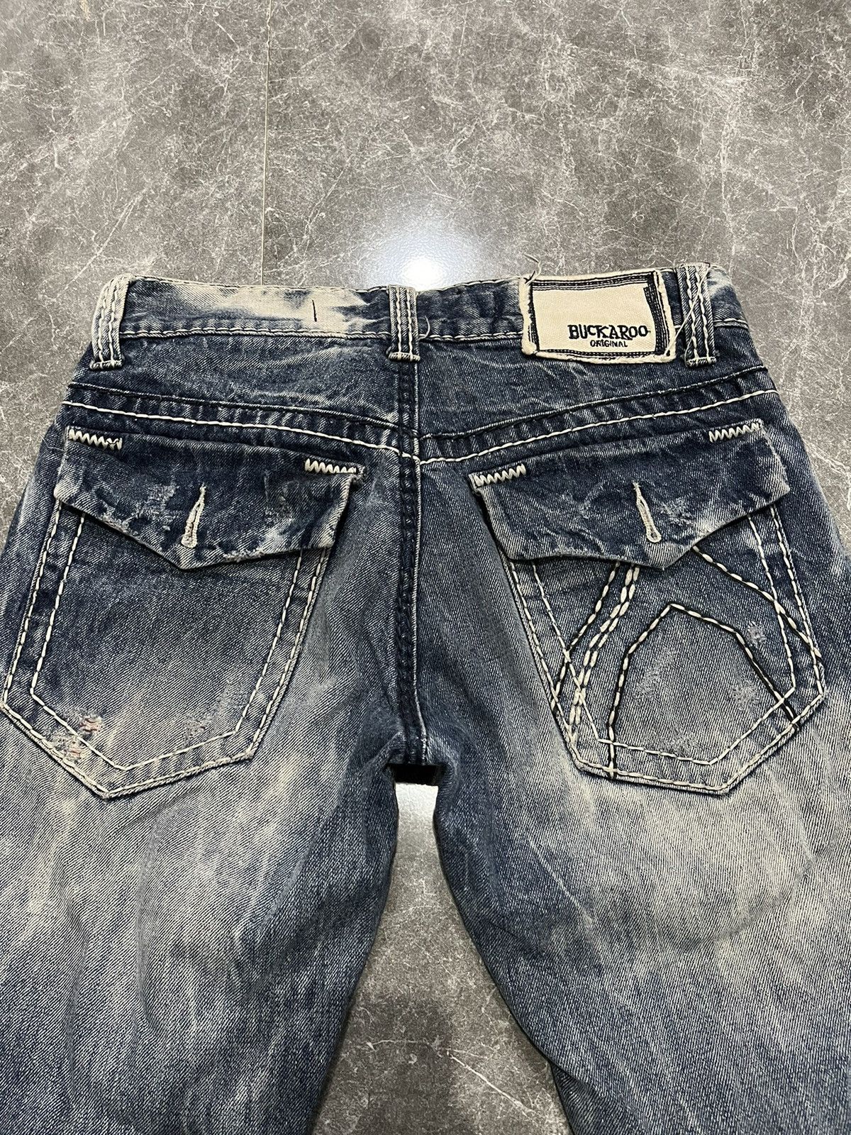 If Six Was Nine × Japanese Brand Buckaroo Distress Jeans Size US 31 - 5 Thumbnail