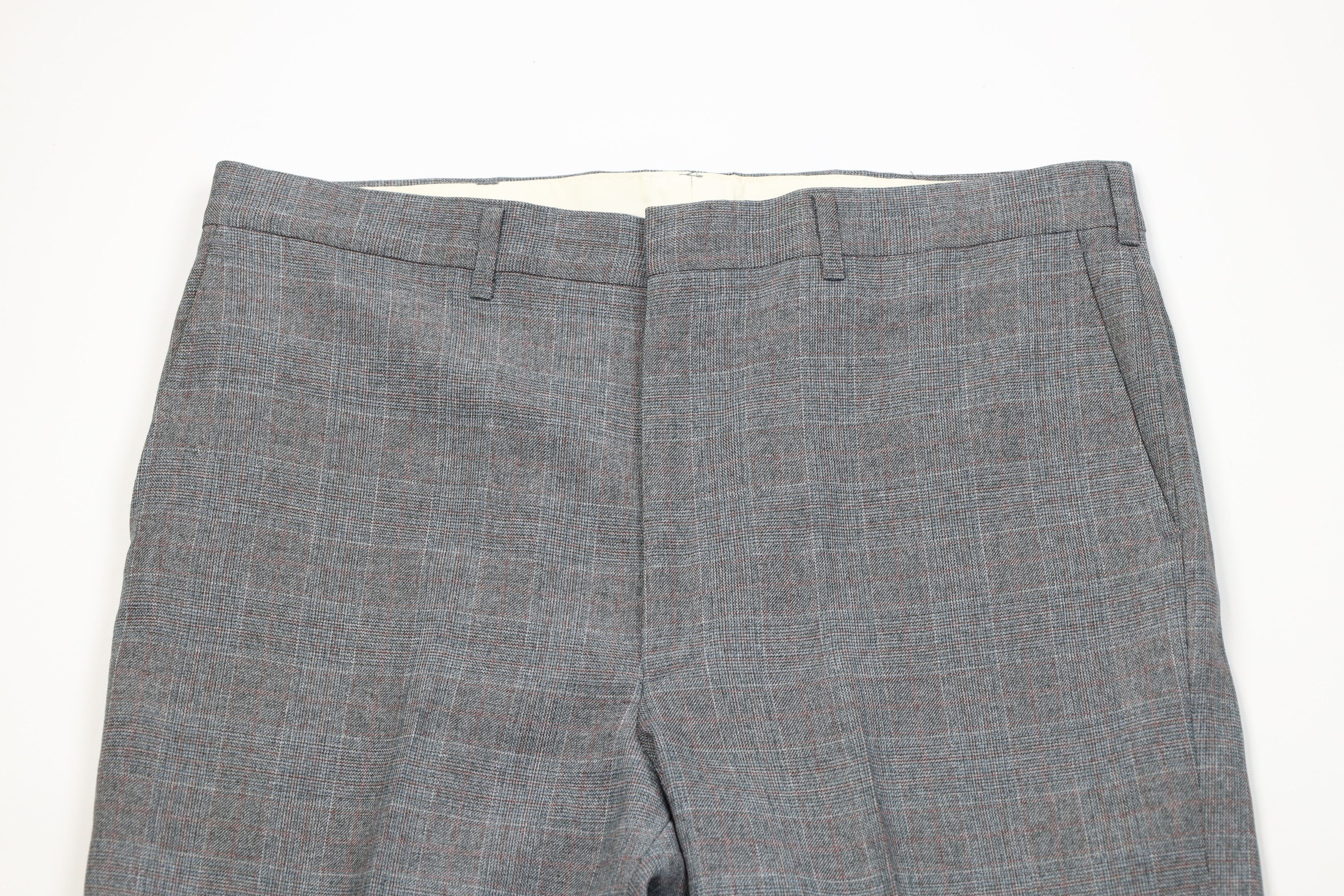 Vintage Vintage 70s Streetwear Flared Wide Leg Chino Pants Plaid USA Size US 36 / EU 52 - 2 Thumbnail