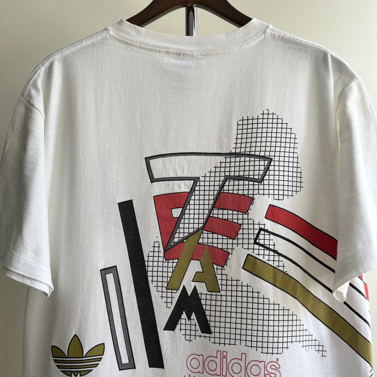 Adidas × Vintage Vintage 90s Adidas Single Stitch Graphic Tee Size US XL / EU 56 / 4 - 3 Thumbnail
