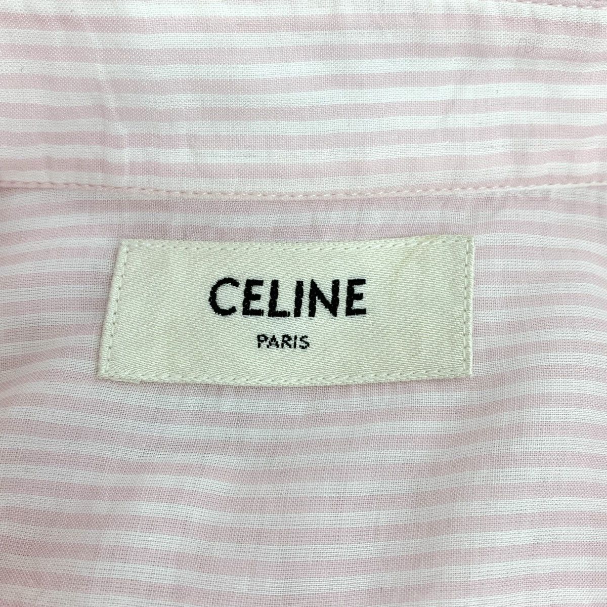 Celine Celine Pink Striped Carriage Long Sleeve Shirt K26WX Size S / US 4 / IT 40 - 6 Thumbnail