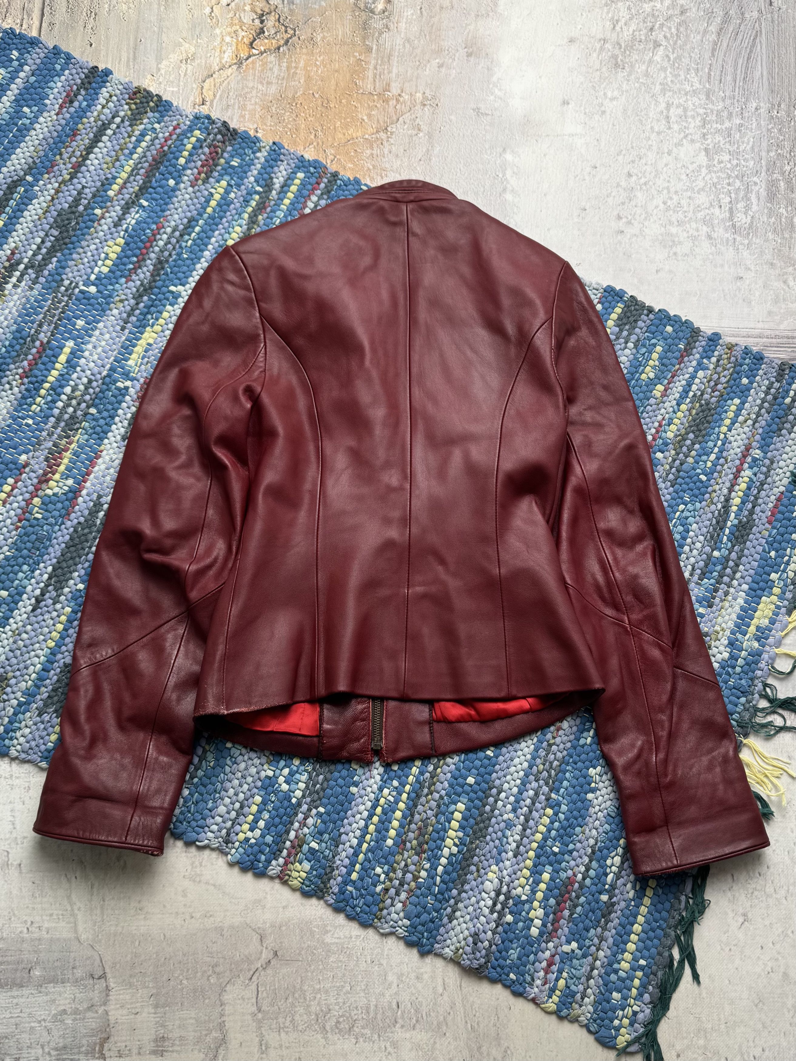 Vintage Vintage Genuine Leather Moto Jacket Zip Front Fitted Coat Size M / US 6-8 / IT 42-44 - 17 Thumbnail