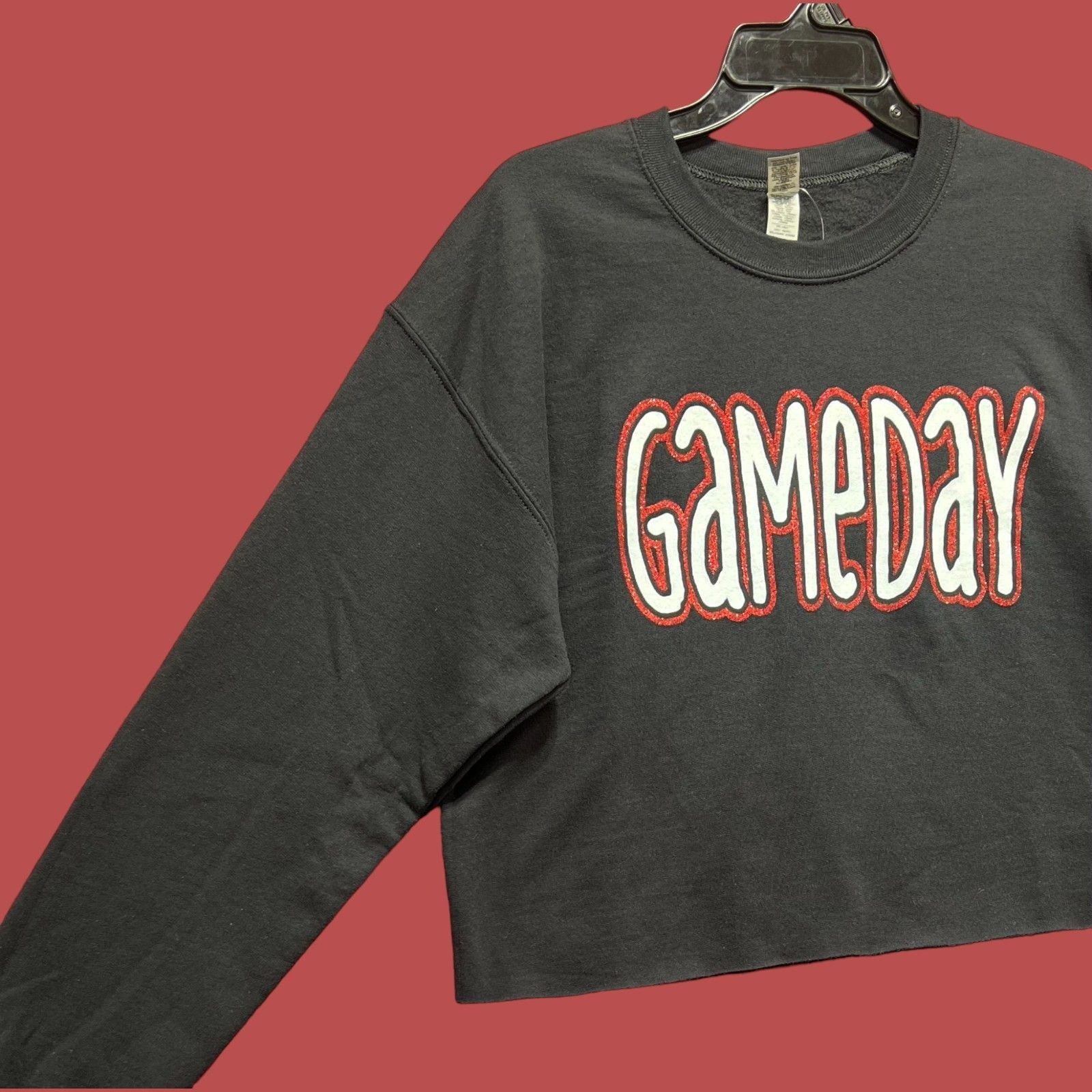 Gildan Gildan - Women's Long Sleeve Printed Sweatshirt - Black - Me Size M / US 6-8 / IT 42-44 - 10 Thumbnail