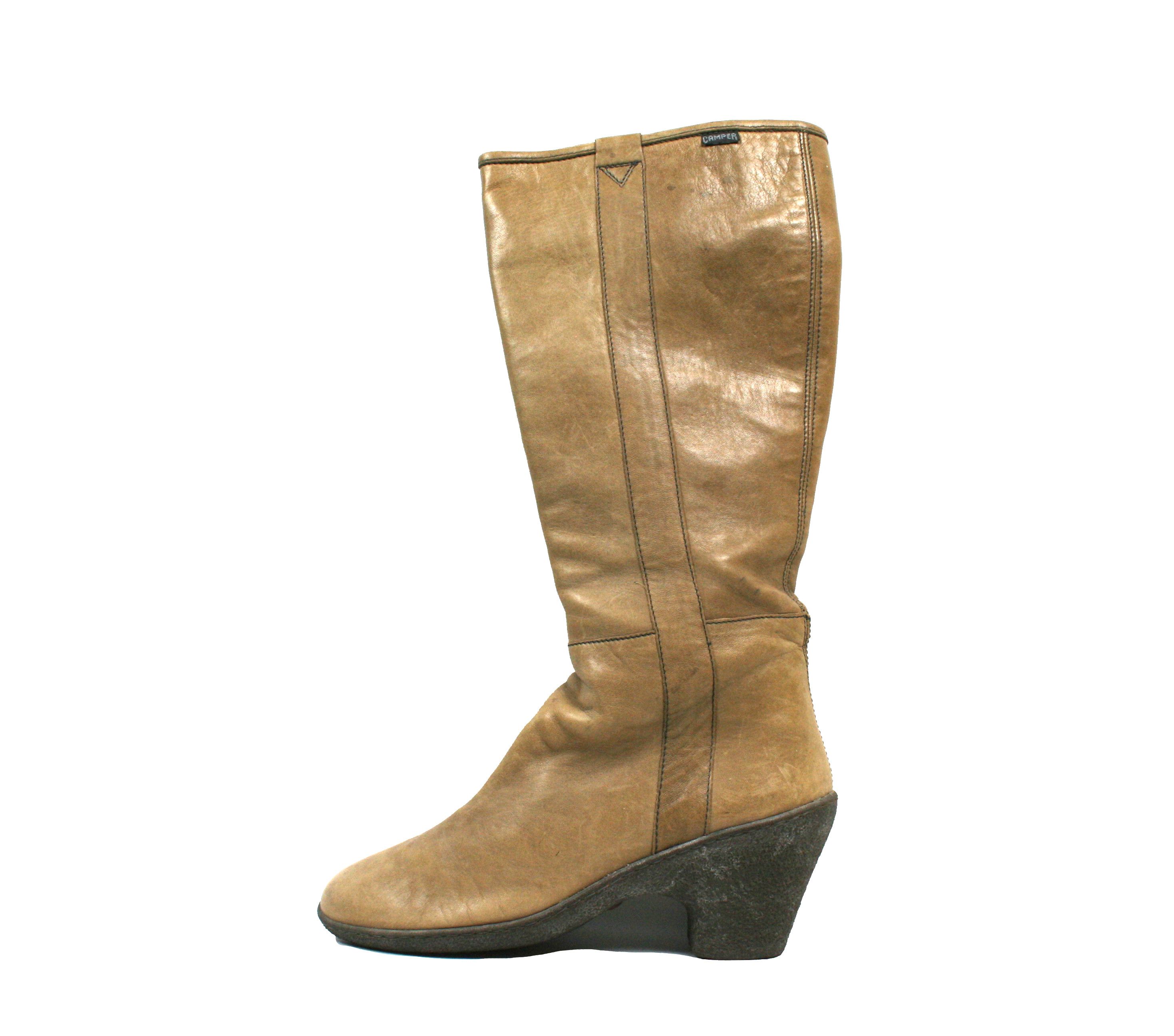 Camper 00S Goblin Y2K Leather Heeled Riding Boots Vintage Size US 9 / IT 39 - 1 Thumbnail