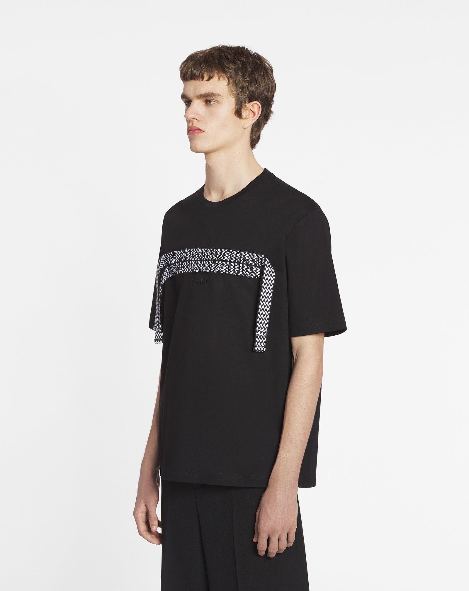 Lanvin oc11z0426 Curb Lace Classic T-Shirt in Black Size US XL / EU 56 / 4 - 3 Thumbnail