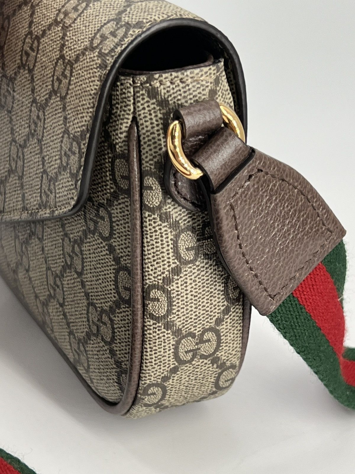 Gucci Gucci Ophidia Mini GG Supreme Canvas Shoulder Bag Size ONE SIZE - 6 Thumbnail