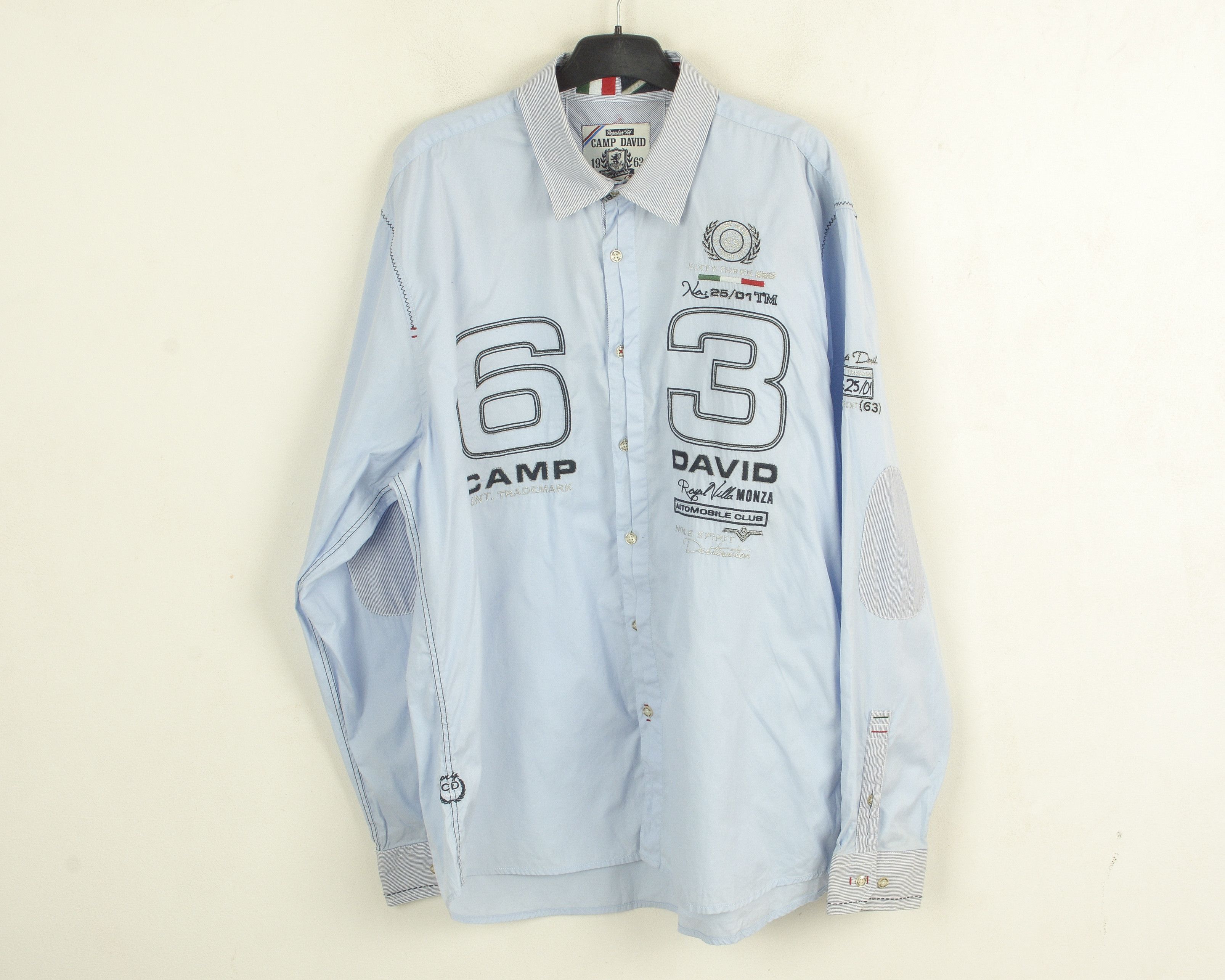 Camp David Shirt XL Button Up Embroided Formal Long Sleeve Casual Top Size US XL / EU 56 / 4 - 1 Thumbnail