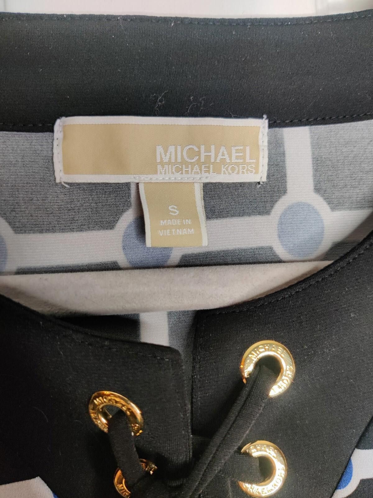 Michael Kors Michael Kors Blouse Size Small S Sleeveless Geometric Black Size S / US 4 / IT 40 - 3 Thumbnail