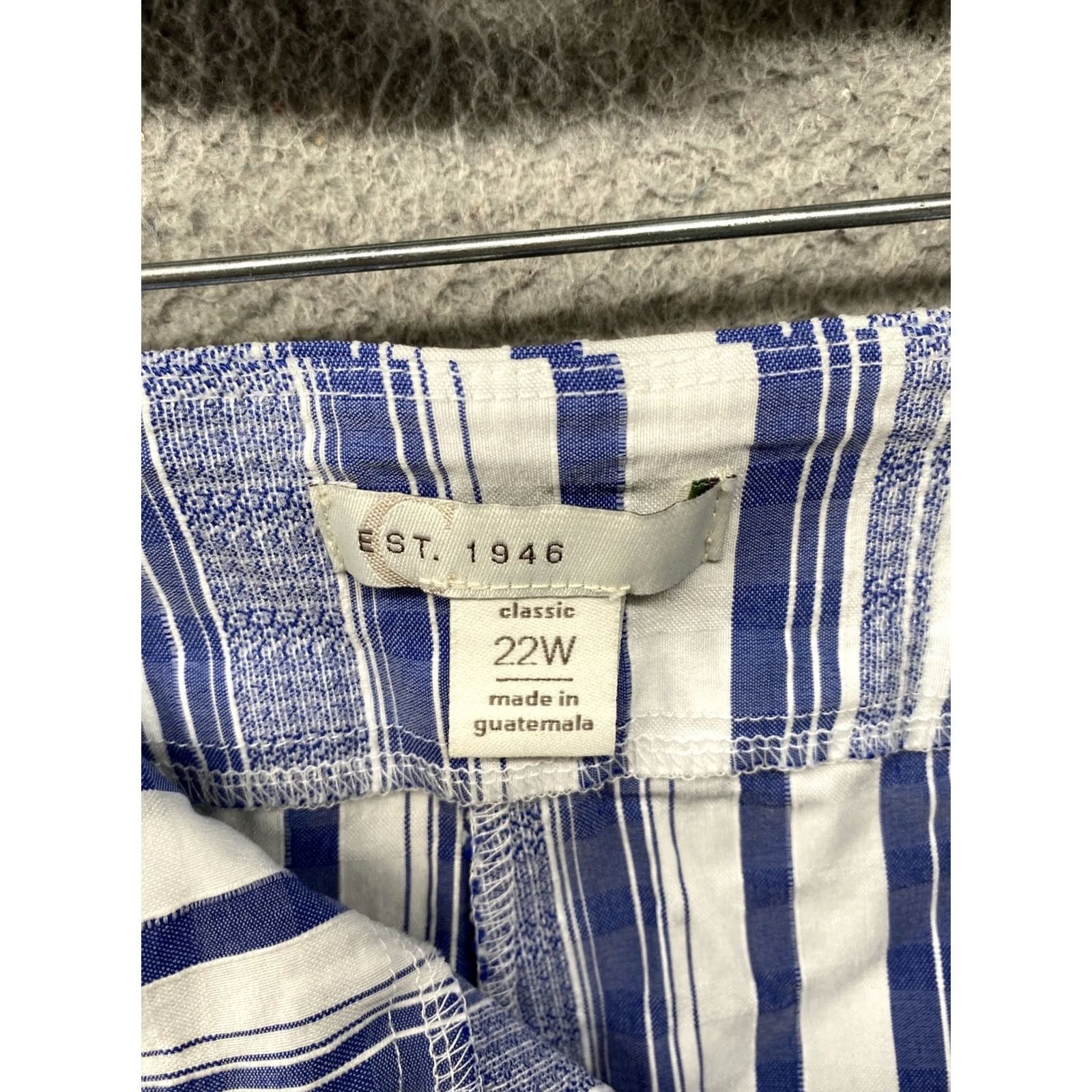 Vintage Est 1946 Women’s Rayon Blend Striped Wide Leg Ankle Boho Pants 22W Plus Size Size 40" / US 18 - 4 Thumbnail