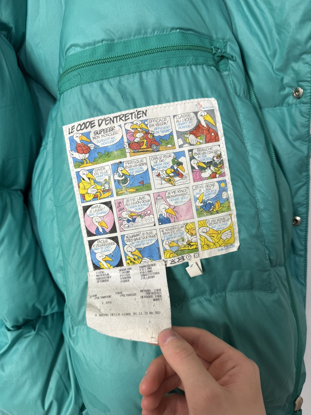 Moncler Vintage Rare 90s Moncler Puffer Jacket asymmetrical button Size US M / EU 48-50 / 2 - 16 Thumbnail