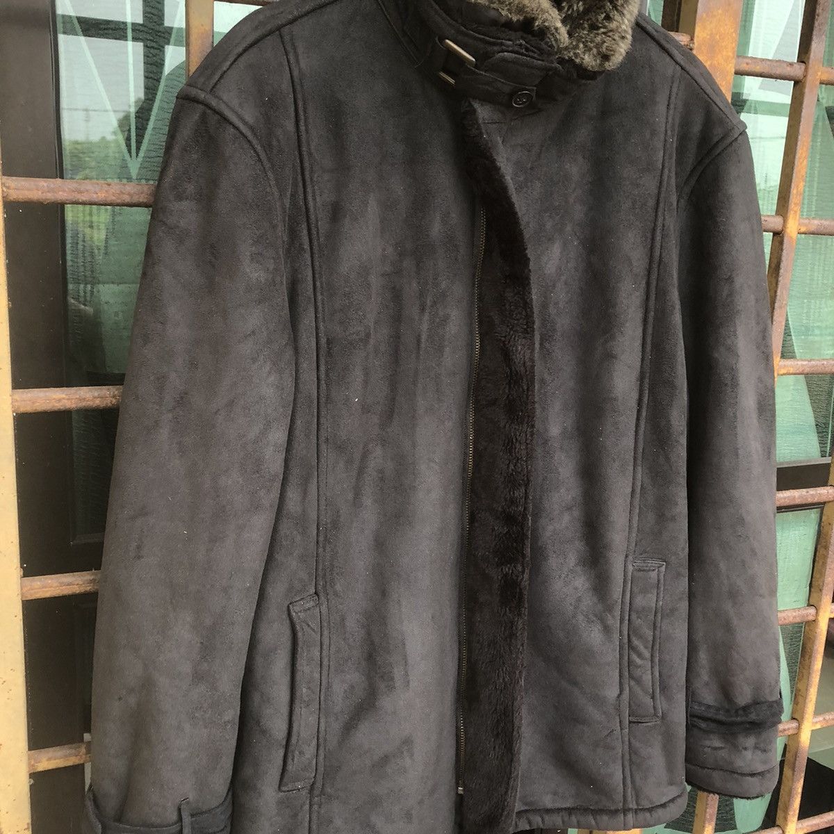 Kansai Yamamoto Suade Leather Fur Inside Parka Zipper Jacket Size US L / EU 52-54 / 3 - 2 Thumbnail