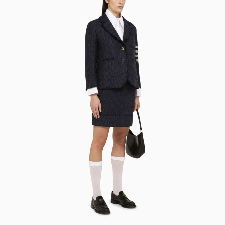 Thom Browne o1d2blof1024 Single-Breasted Jacket in Navy Blue Size M / US 6-8 / IT 42-44 - 2 Thumbnail