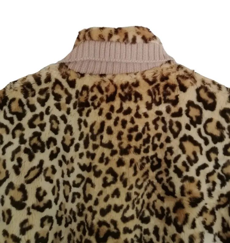 Japanese Brand E girl Y2K Style Leopard Print Zip up Sweater Jacket Size M / US 6-8 / IT 42-44 - 6 Thumbnail