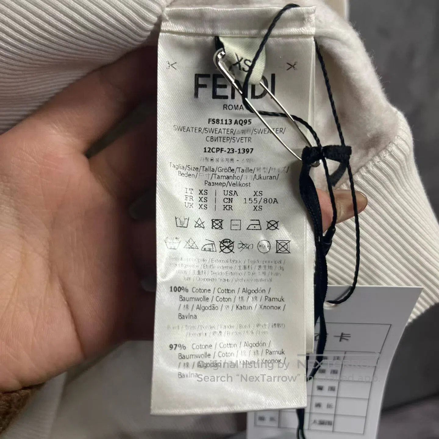 Fendi FENDI Logo-printed hooded casual hoodie| Size XS / US 0-2 / IT 36-38 - 4 Thumbnail