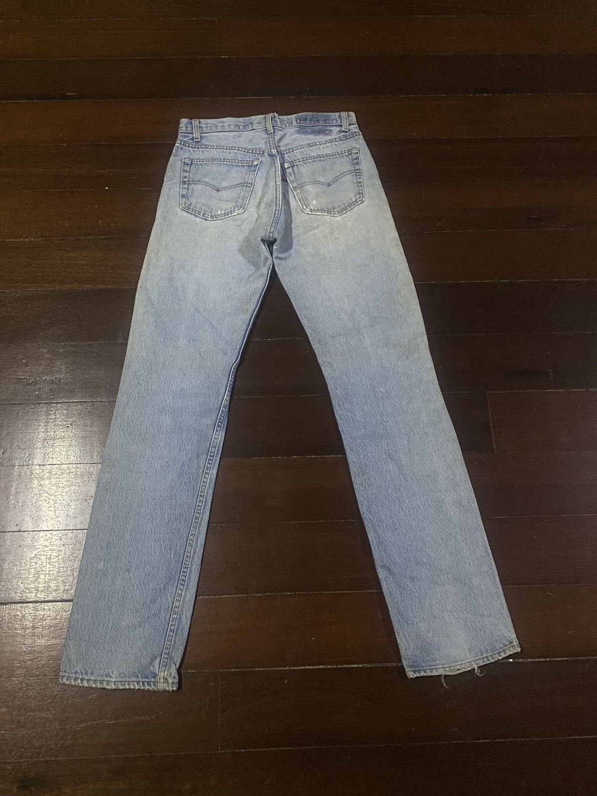 Levi's Vintage 80s Levis 501 Faded Blue Jeans distressed Size US 32 / EU 48 - 12 Thumbnail