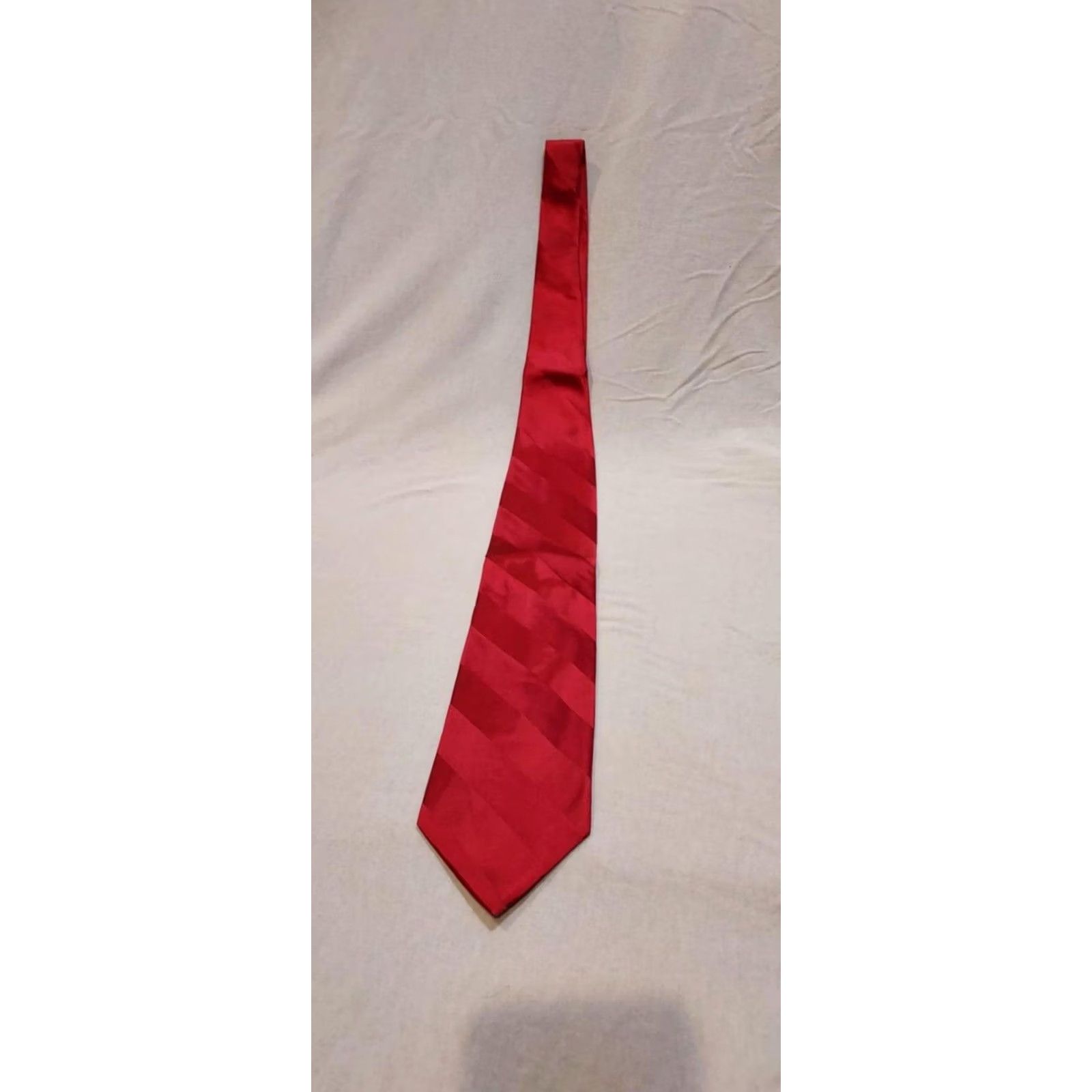 Vintage City Of London Silk Necktie Red Striped Tie 57" x 3.75" Men Tie Silk Striped Classic 57"-60" Adjustable Logo Vintage No Size ONE SIZE - 2 Thumbnail