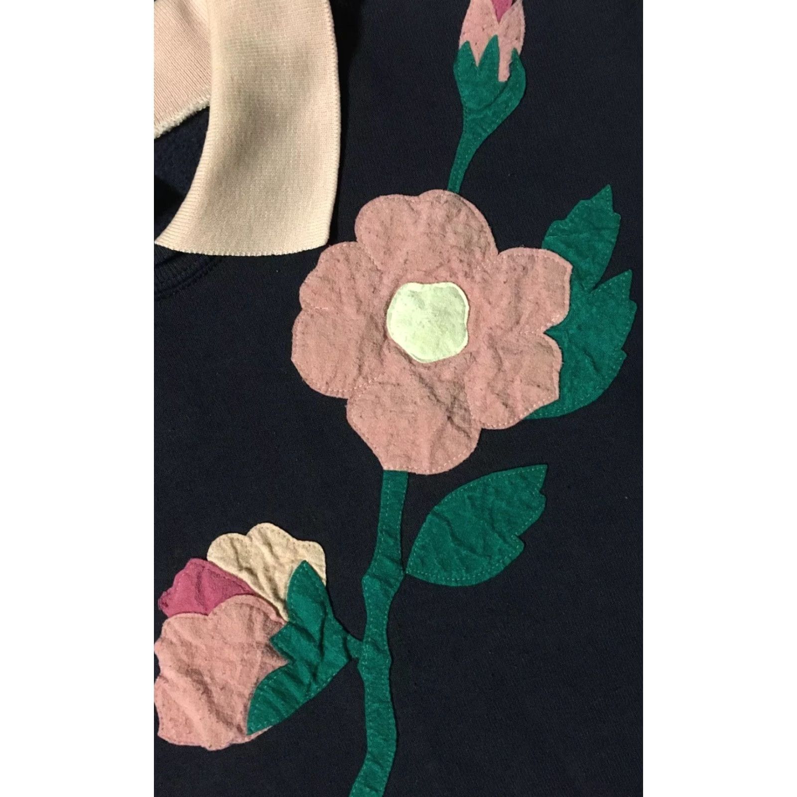 Jerzees VINTAGE Jerzees Sweatshirt Collared 80s 90s Navy Blue M USA Flowers Grunge Hip Hop Outdoor Sports Vintage 80s 90s Mens Shirt Pullover Long Sleeve USA Size US M / EU 48-50 / 2 - 2 Thumbnail