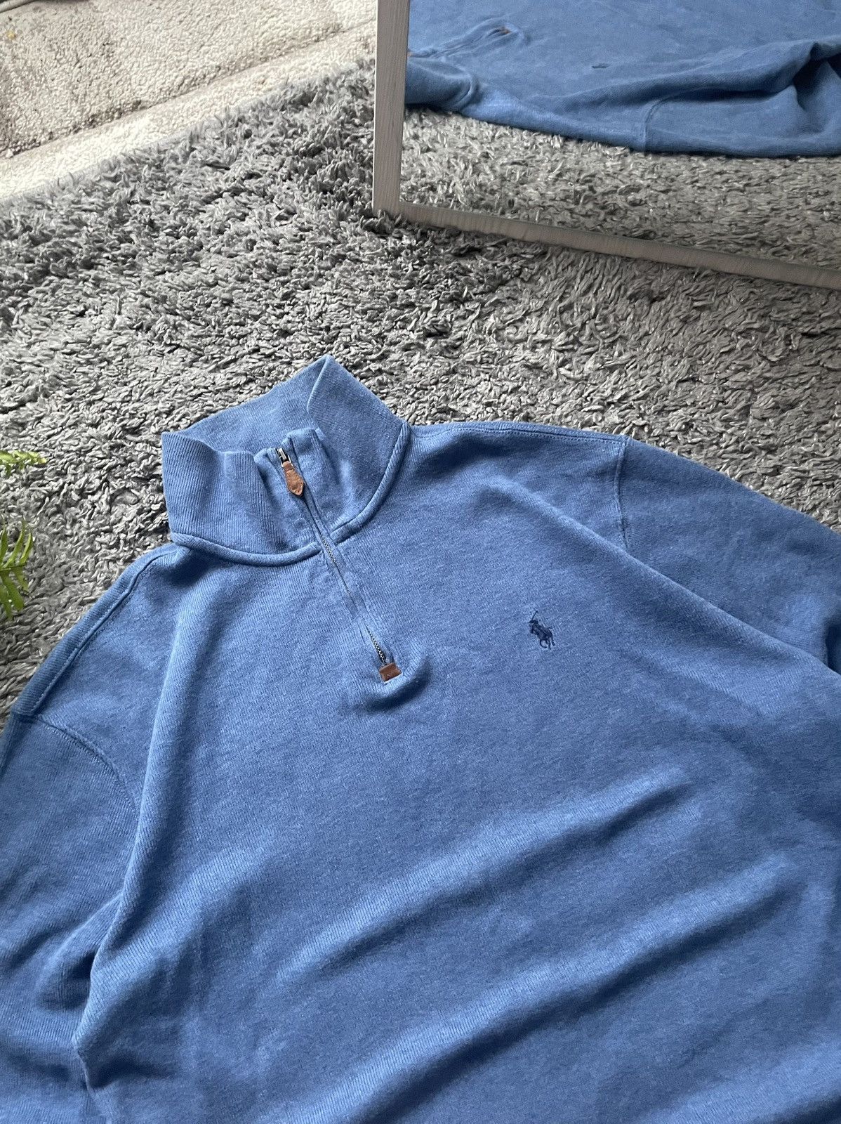 Polo Ralph Lauren × Vintage 00s Polo Ralph Lauren 1/3 Zip Sweatshirt Streetwear Luxury Size US M / EU 48-50 / 2 - 8 Thumbnail