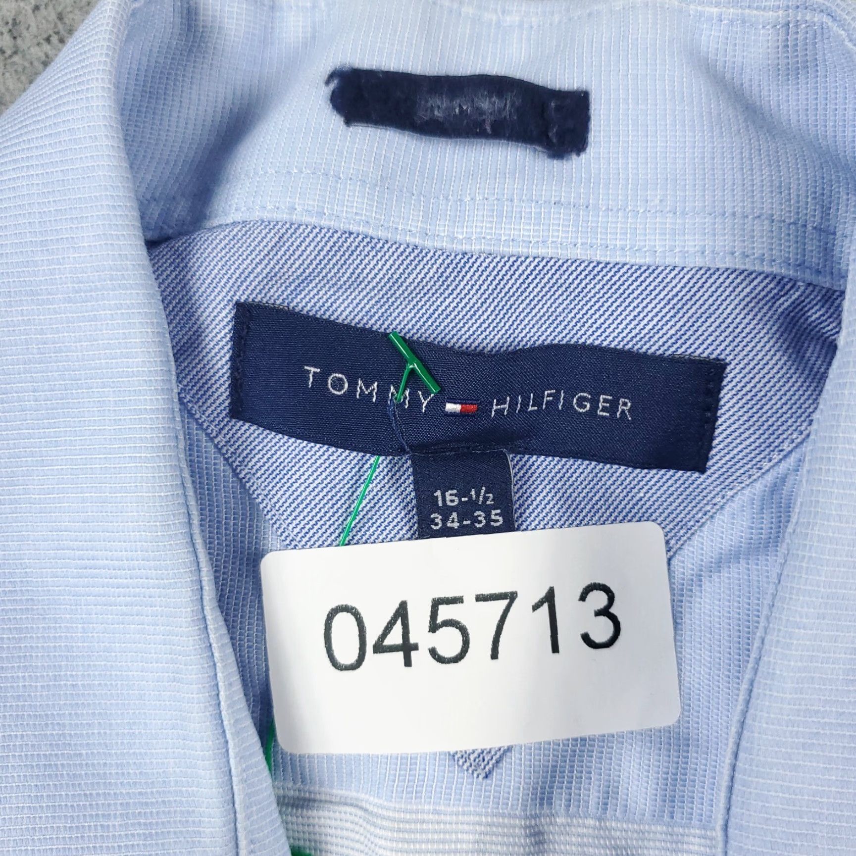 Tommy Hilfiger Tommy Hilfiger Dress Shirt Men's 16.5 Blue Button-Up Long Sleeve Casual Business Classic Size 42R - 6 Thumbnail