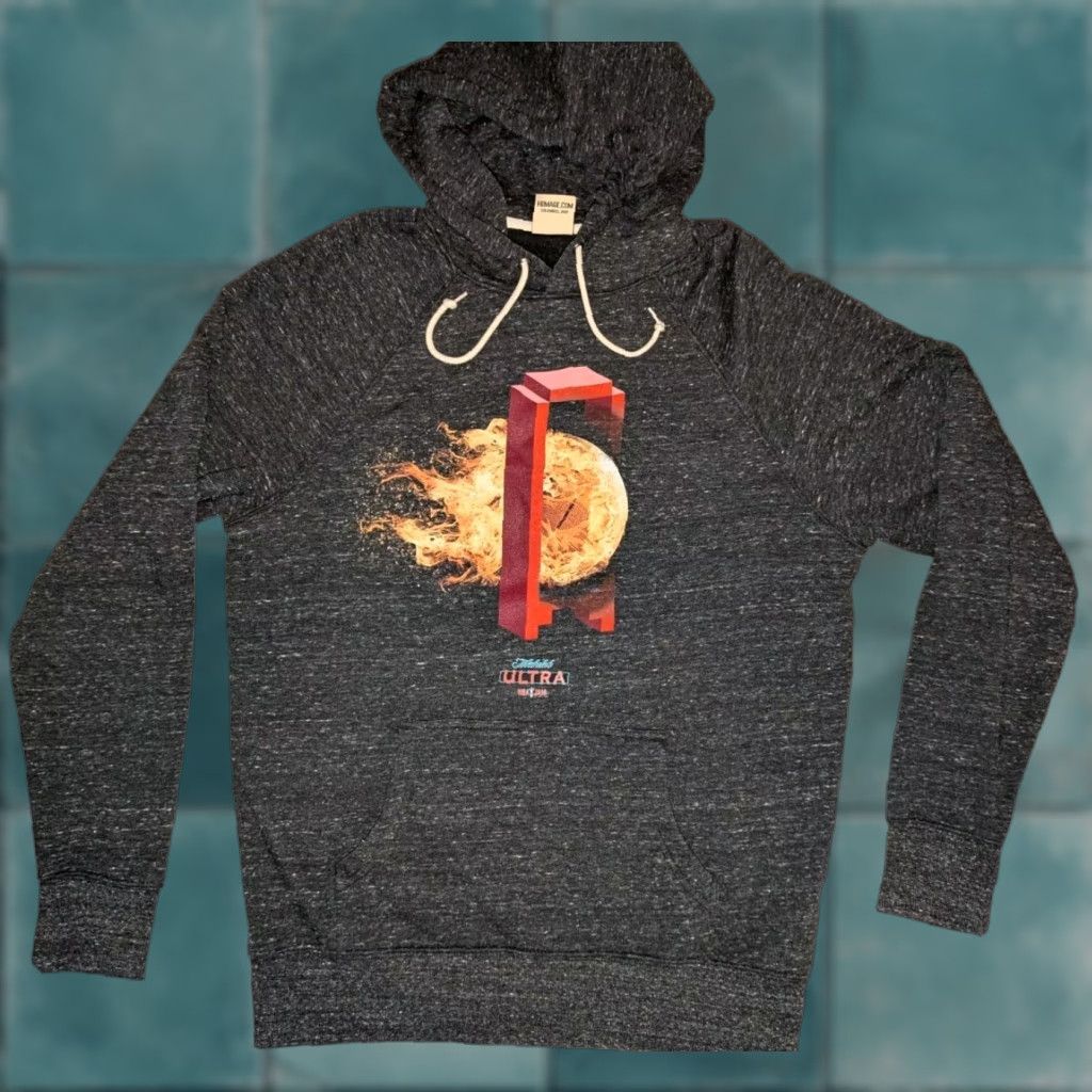 NBA VINTAGE NBA Jam Hoodie Sweatshirt Michalob Ultra Homage Large Dark Gray With Pockets Size US L / EU 52-54 / 3 - 1 Thumbnail