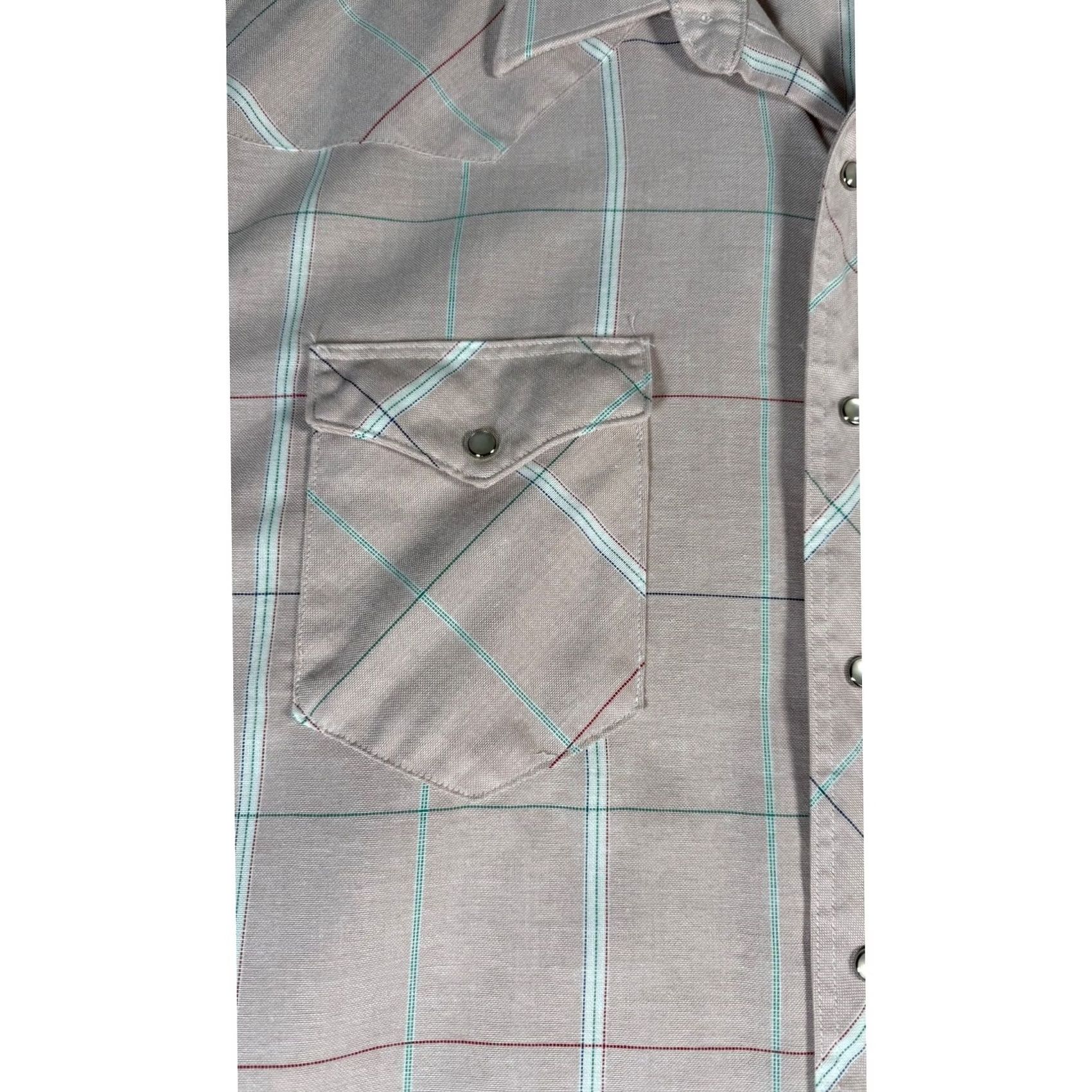 Wrangler VINTAGE Wrangler Cowboy Cut Western Shirt Plaid Long Sleeve Pink Mens 18 1/2-34 Size US XXL / EU 58 / 5 - 3 Thumbnail