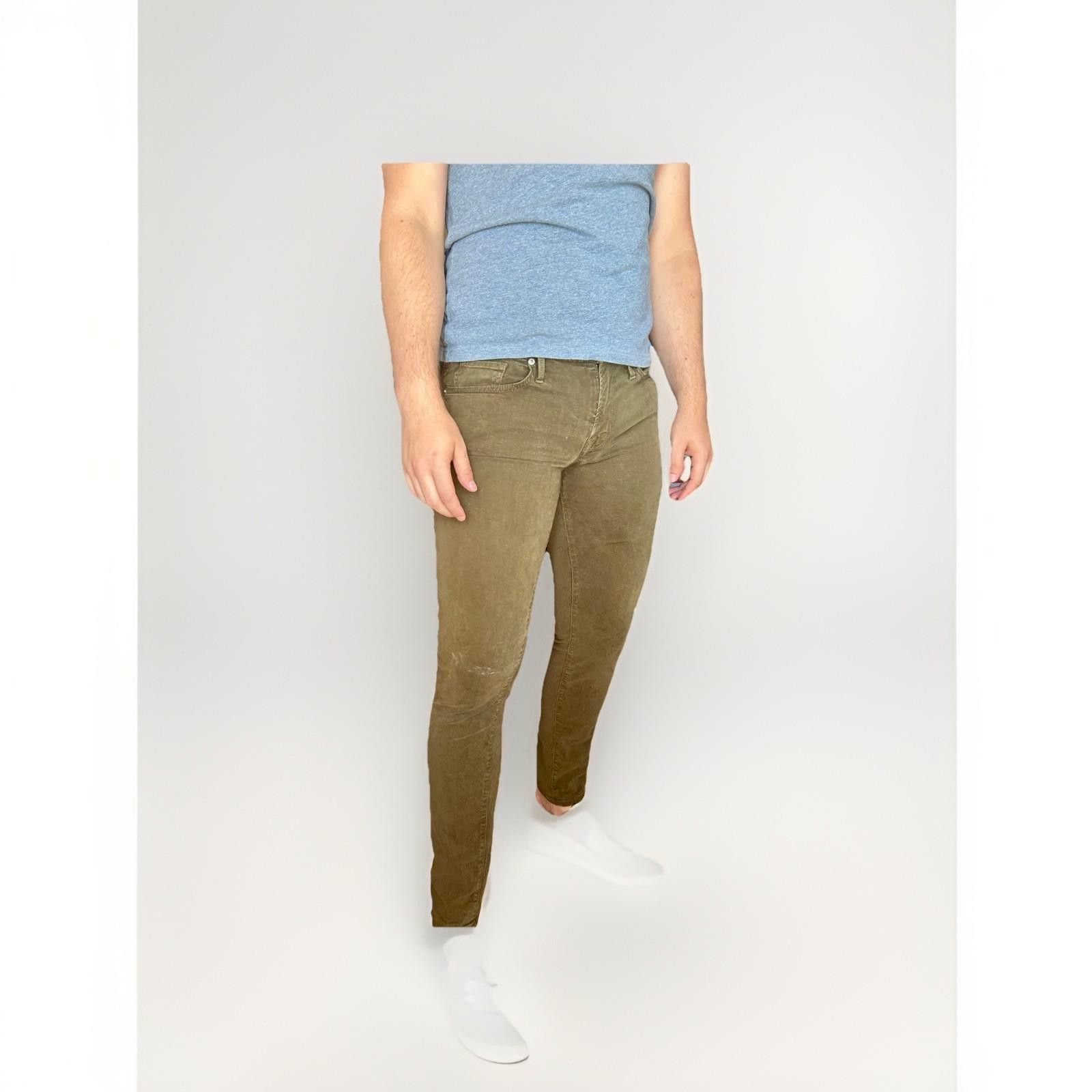 FRAME L’Homme Slim Jeans Men’s Size 30 Olive Stretch Denim