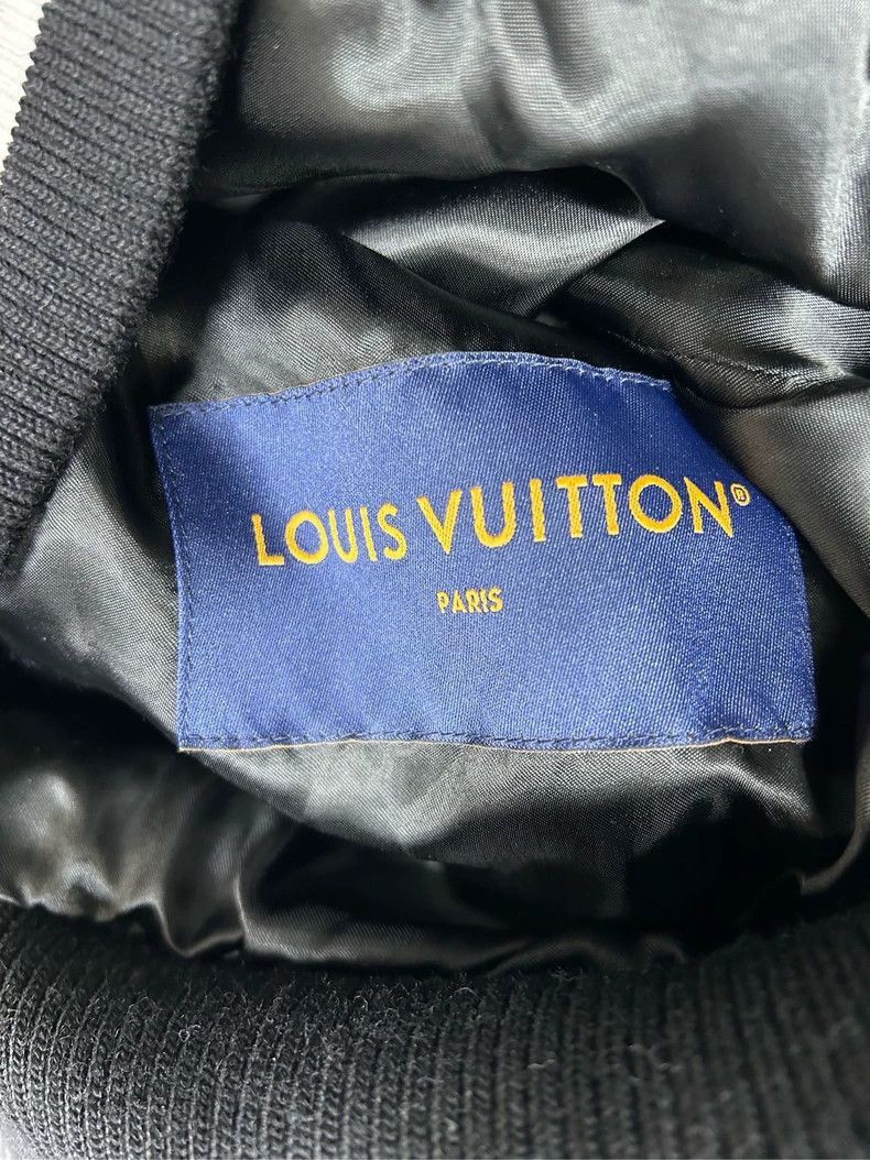 Louis Vuitton Louis Vuitton Black Leather Sleeve Baseball Jacket-2506 Size US L / EU 52-54 / 3 - 5 Thumbnail