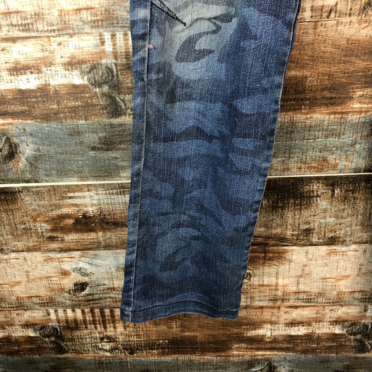 Japanese Brand Z Dragon camo Blue Distressed Denim vintage Pants #A2167 Size US 33 - 11 Thumbnail