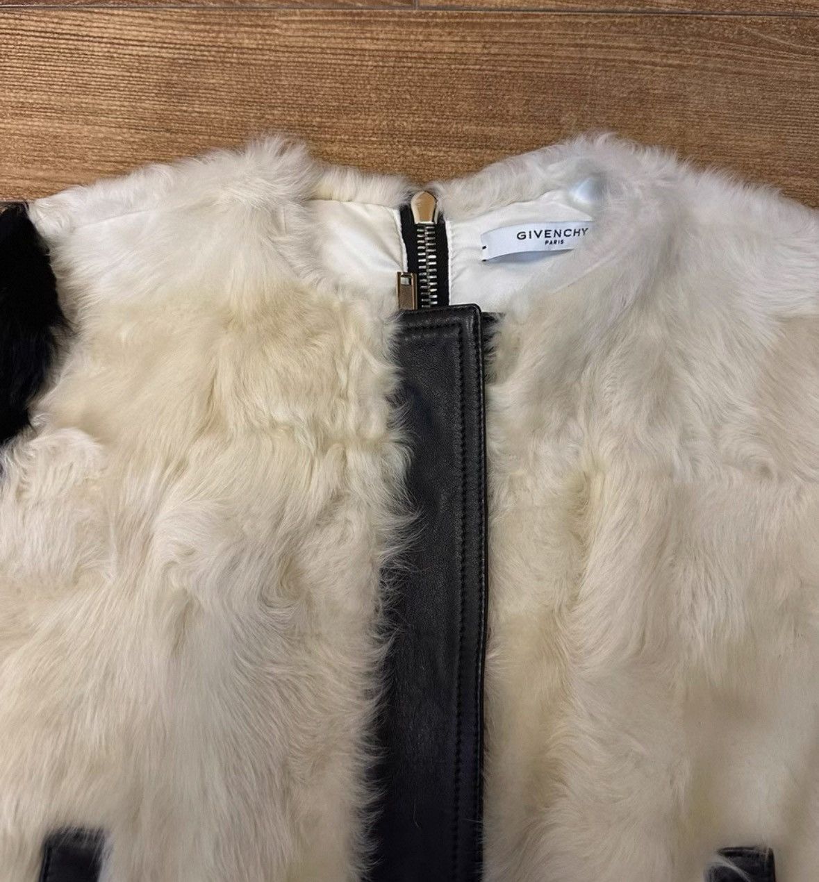Givenchy Givenchy Size36 Color-Block Furry Lamb Leather Jacket, No A Size US M / EU 48-50 / 2 - 8 Thumbnail