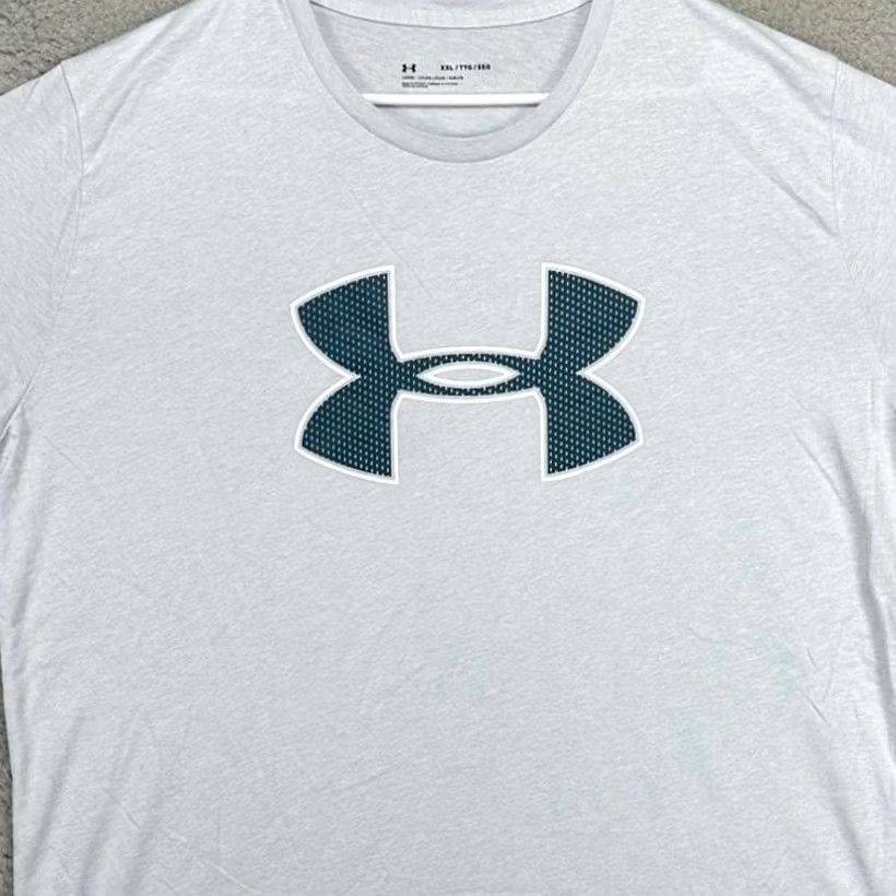 Under Armour Under Armour Loose Mens 2XL T-Shirt Grey Heather Graphic Print Tee Authnetic EUC Size US XXL / EU 58 / 5 - 5 Thumbnail