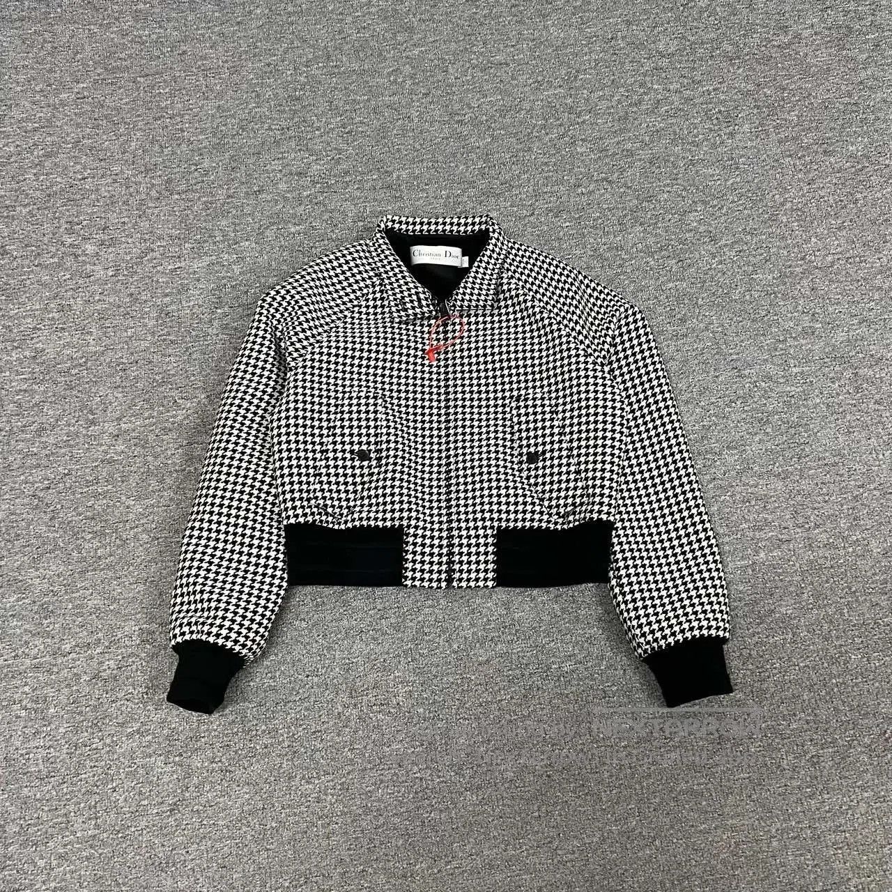 Dior Dior Houndstooth Short Jacket with Back Logo. Size S / US 4 / IT 40 - 2 Thumbnail