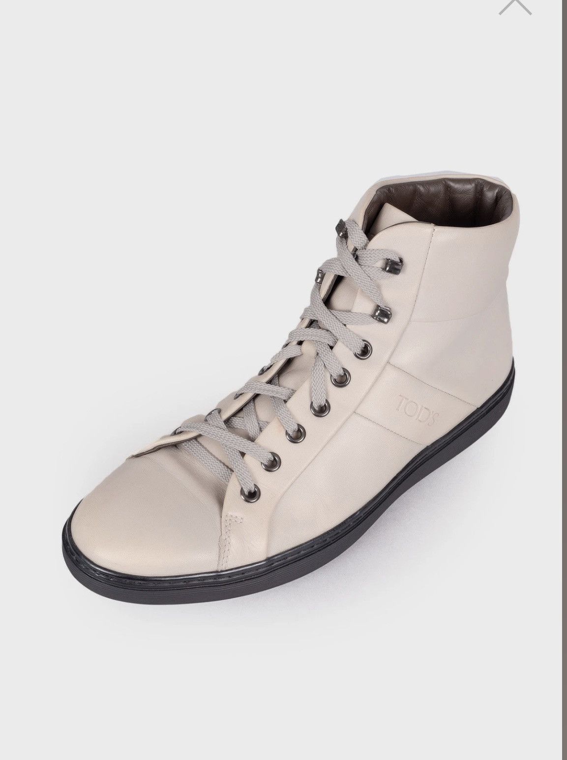 Tod's Tod's Light Beige Leather High Top Sneakers 39.5, US 6.5 Size US 6.5 / EU 39-40 - 3 Thumbnail